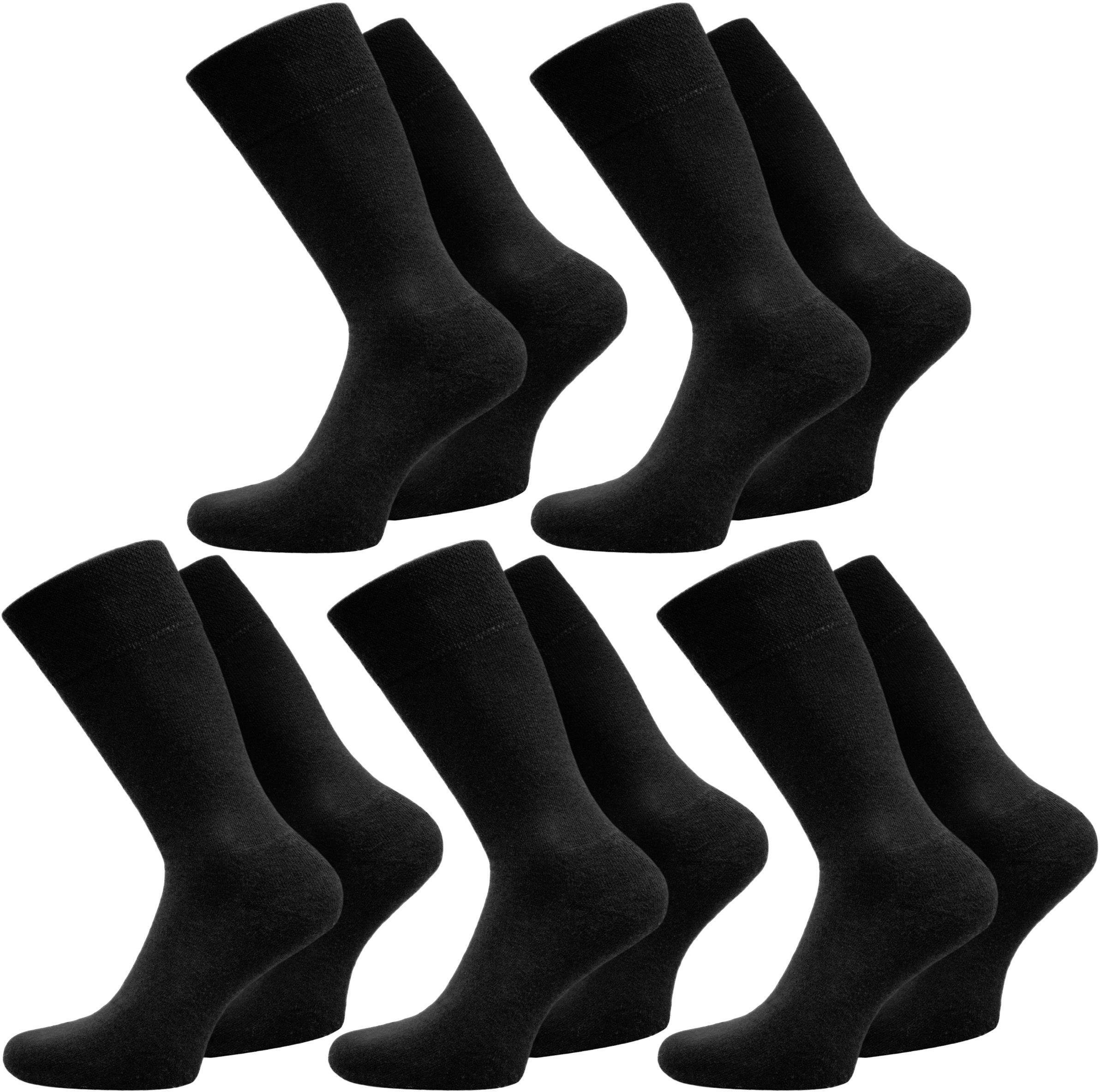 normani Basicsocken 10 Paar Herrensocken Schwarz (10er-Set, 10 Paar) Hygien günstig online kaufen