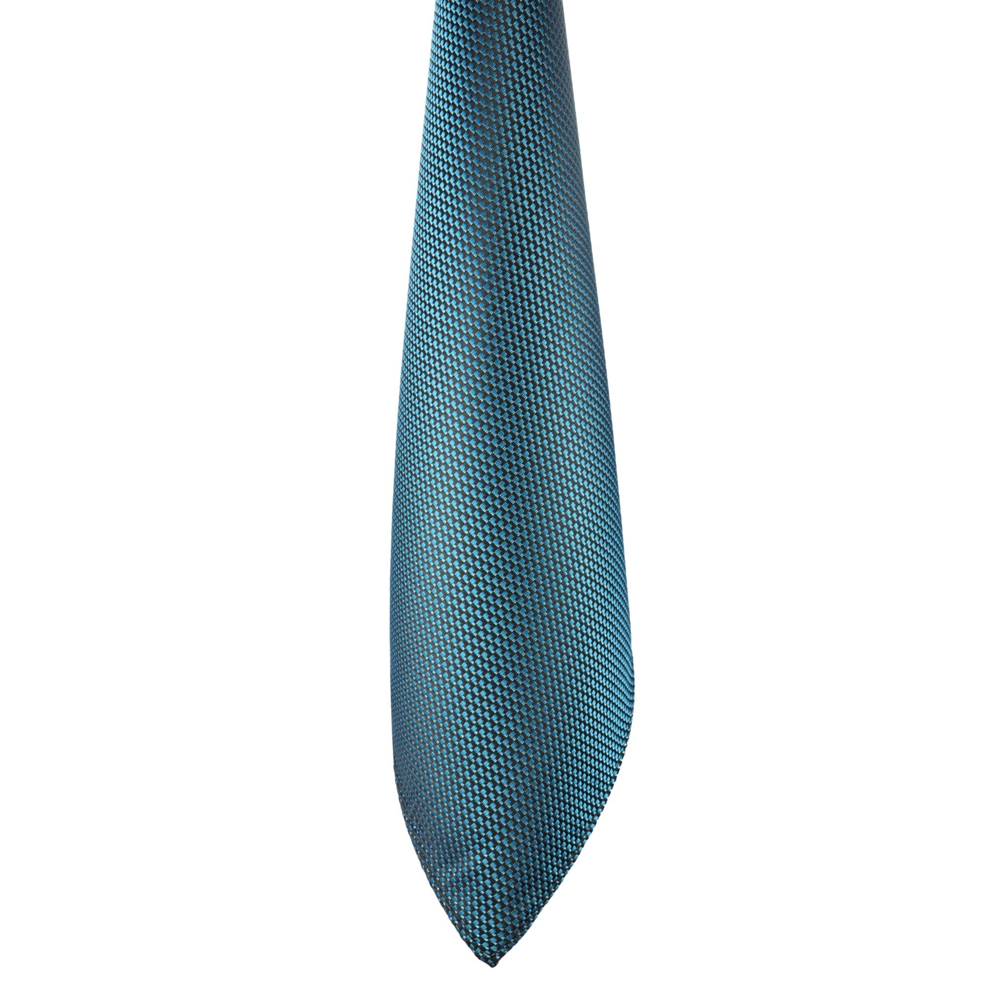 GASSANI Krawatte Dünne Schmale Extra Lange Jacquard Herren-Krawatte Fein Karo (Set, 2-St., 6cm, Slim-Fit, Schmal, Hochzeitskrawatte, mit Einstecktuch, Skinny) G – Bild 5 von 5