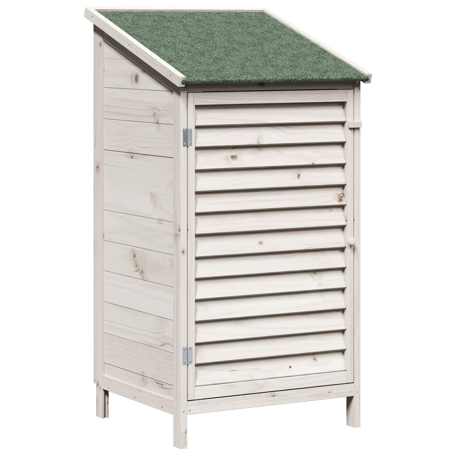 vidaXL Garten Shed Weiß 59 x 56 x 113,5 cm Massivholz aus Fichte