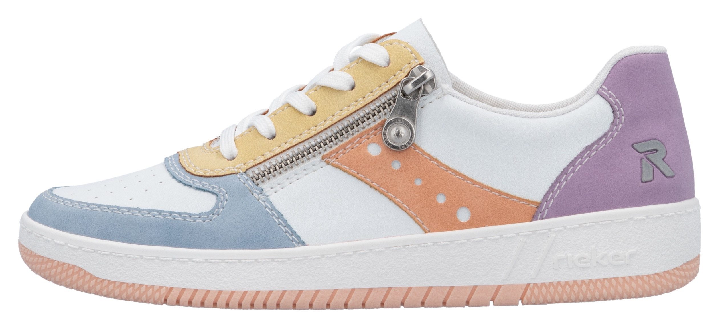 RIEKER Sport Sneaker in aktueller Farbkombination, Freizeitschuh, Halbschuh, Schnürschuh