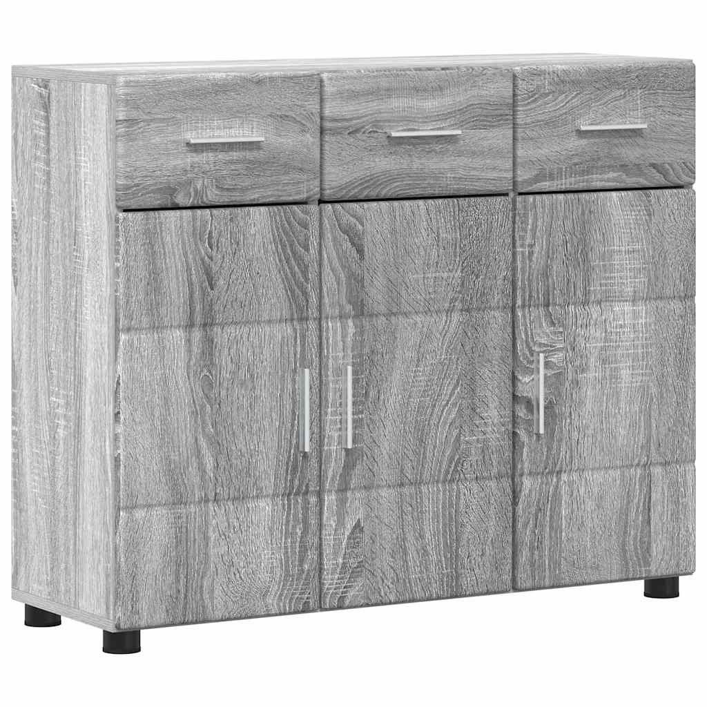 vidaXL Sideboard 88,5 x 30,5 x 73 cm Sideboard Schrank Wohnzimmer Graues Sonoma 88,5