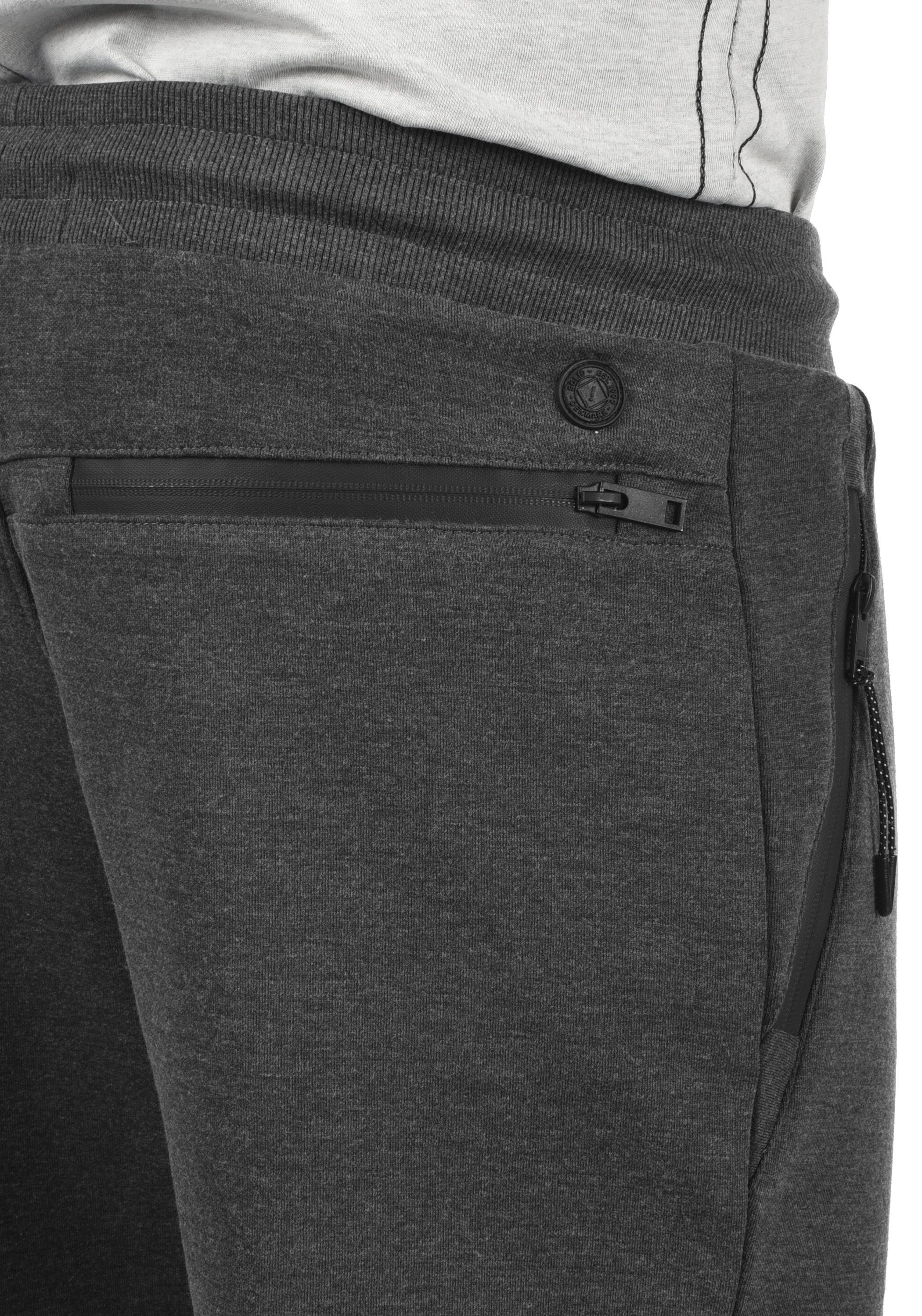 Sweatshorts !Solid Dark Melange (8288) Hose SDGelly Grey mit kurze Reißverschluss-Taschen