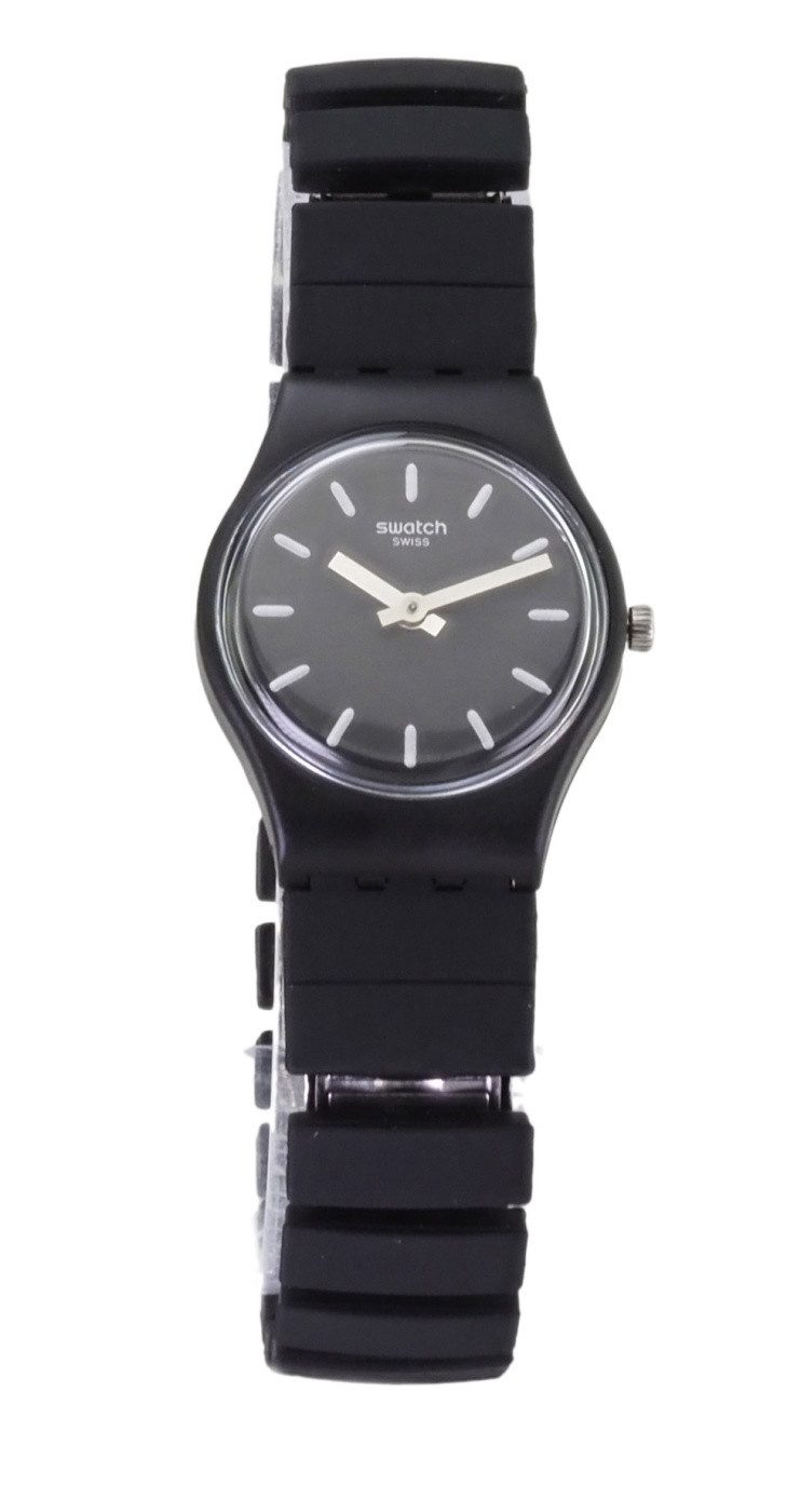 Swatch Quarzuhr Swatch Damen Quarz Uhr LB183B FLEXIBLACK X76, (Silber)