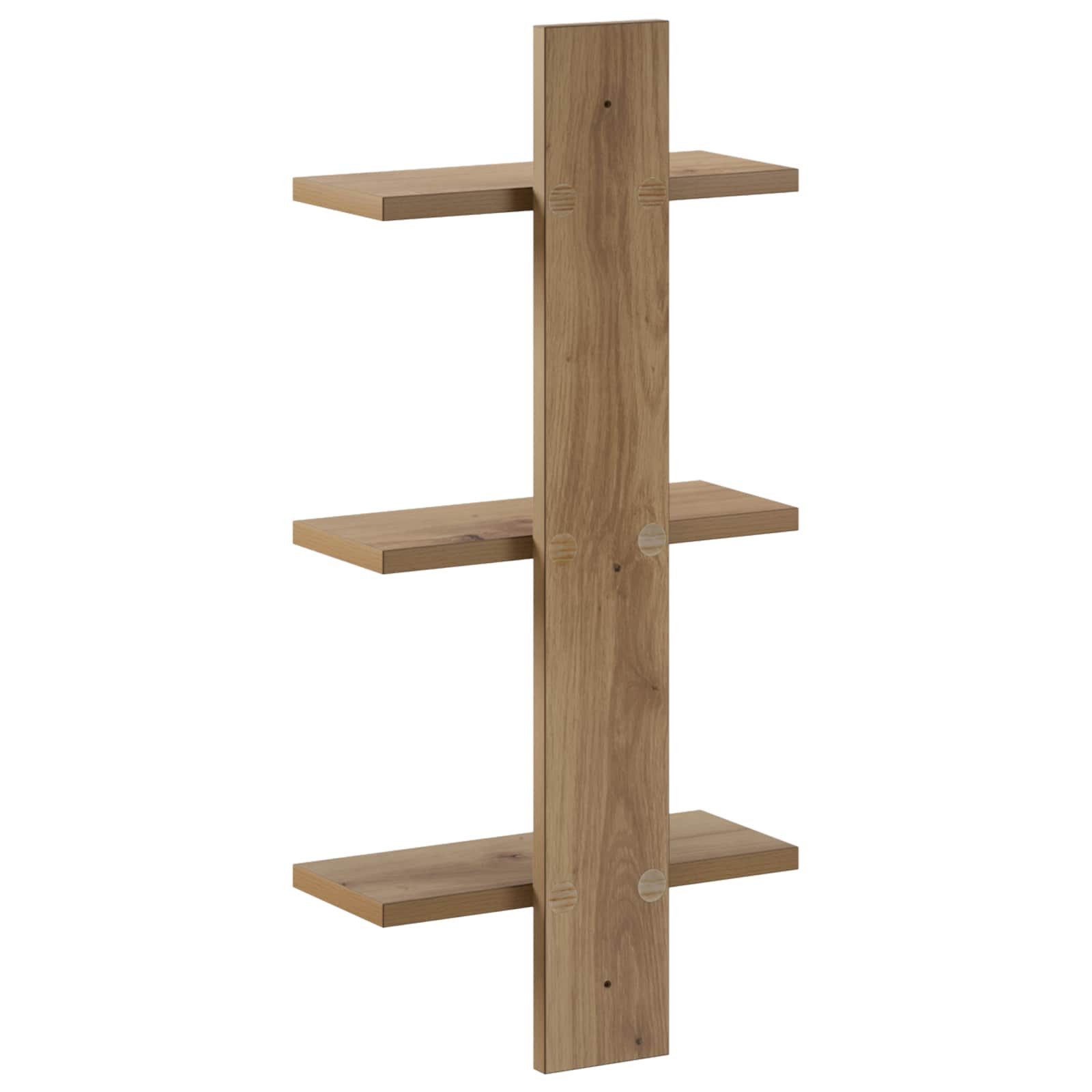 vidaXL Regal Wandregal Artisan-Eiche 30 x 13.5 x 64.5 cm Holzwerkstoff, 1-tlg. – Bild 5 von 5