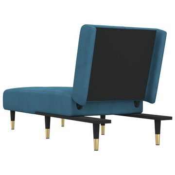 vidaXL Chaiselongue Chaiselongue Blau Samt, 1 Teile