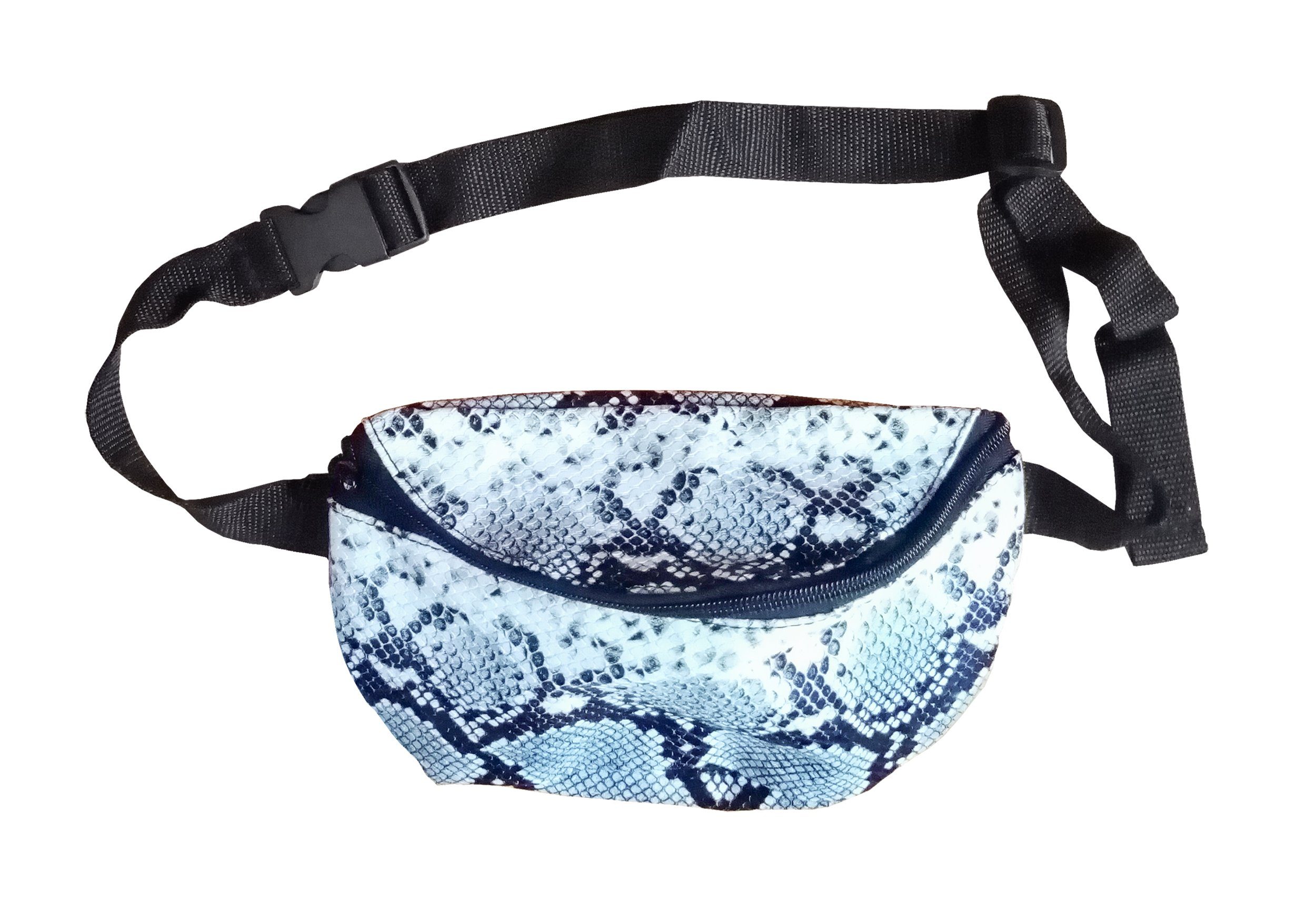 EDCO Gürteltasche GÜRTELTASCHE mit 2 Fächer Schlangenhaut Bauchtasche 68 (Weiss), Hüfttasche Sporttasche