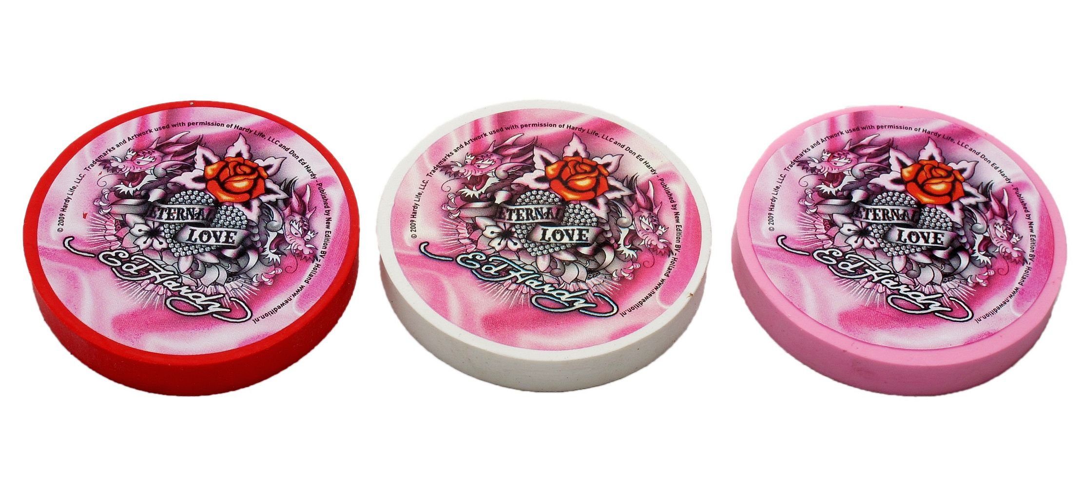 Ed Hardy Radiergummi Ed Hardy - Vegas 3 Radiergummis im 3er Pack