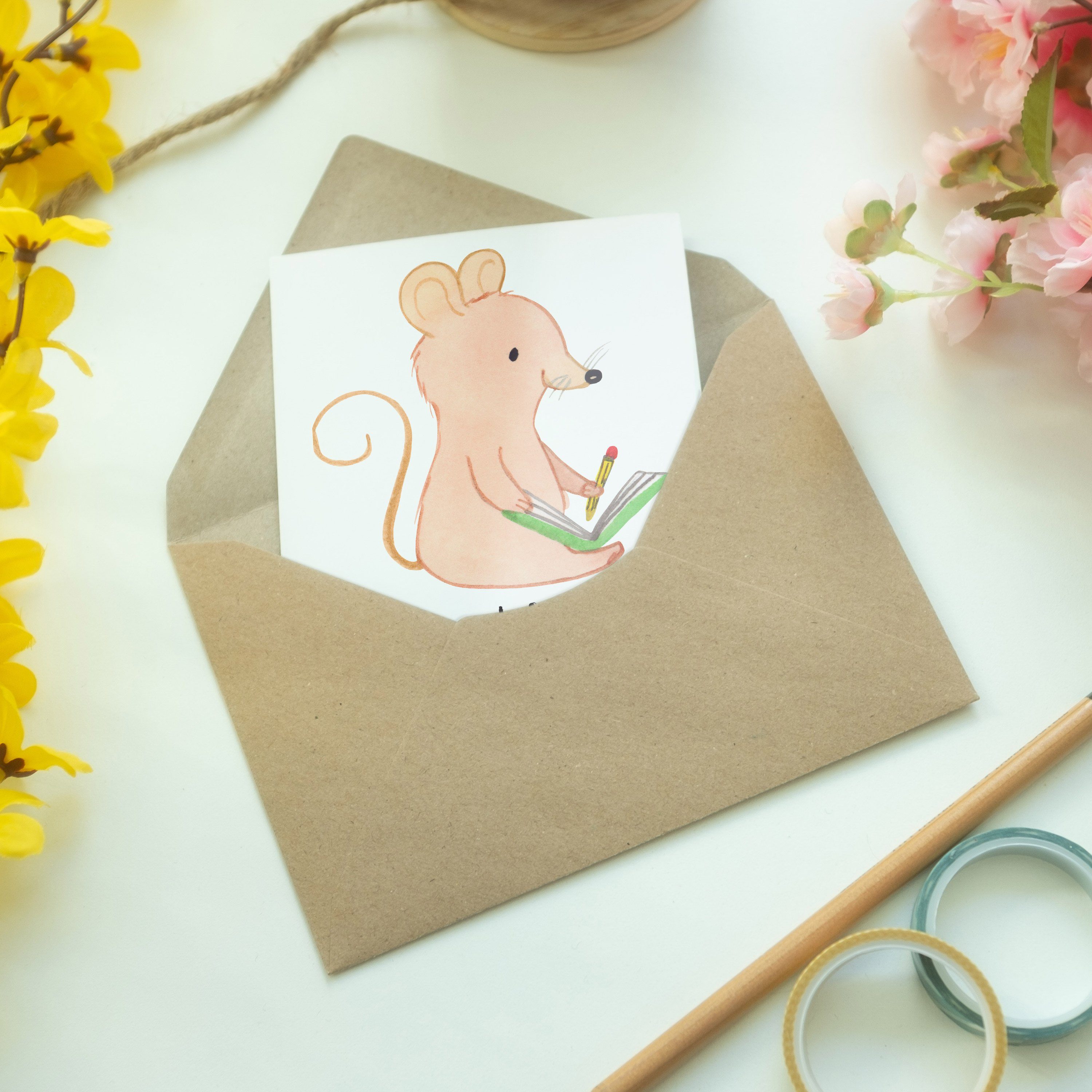 Weiß Maus - Kreatives Mr. & - Glückwunschkarte Mrs. Geschenk, Panda Schreiben Grußkarte Medizin