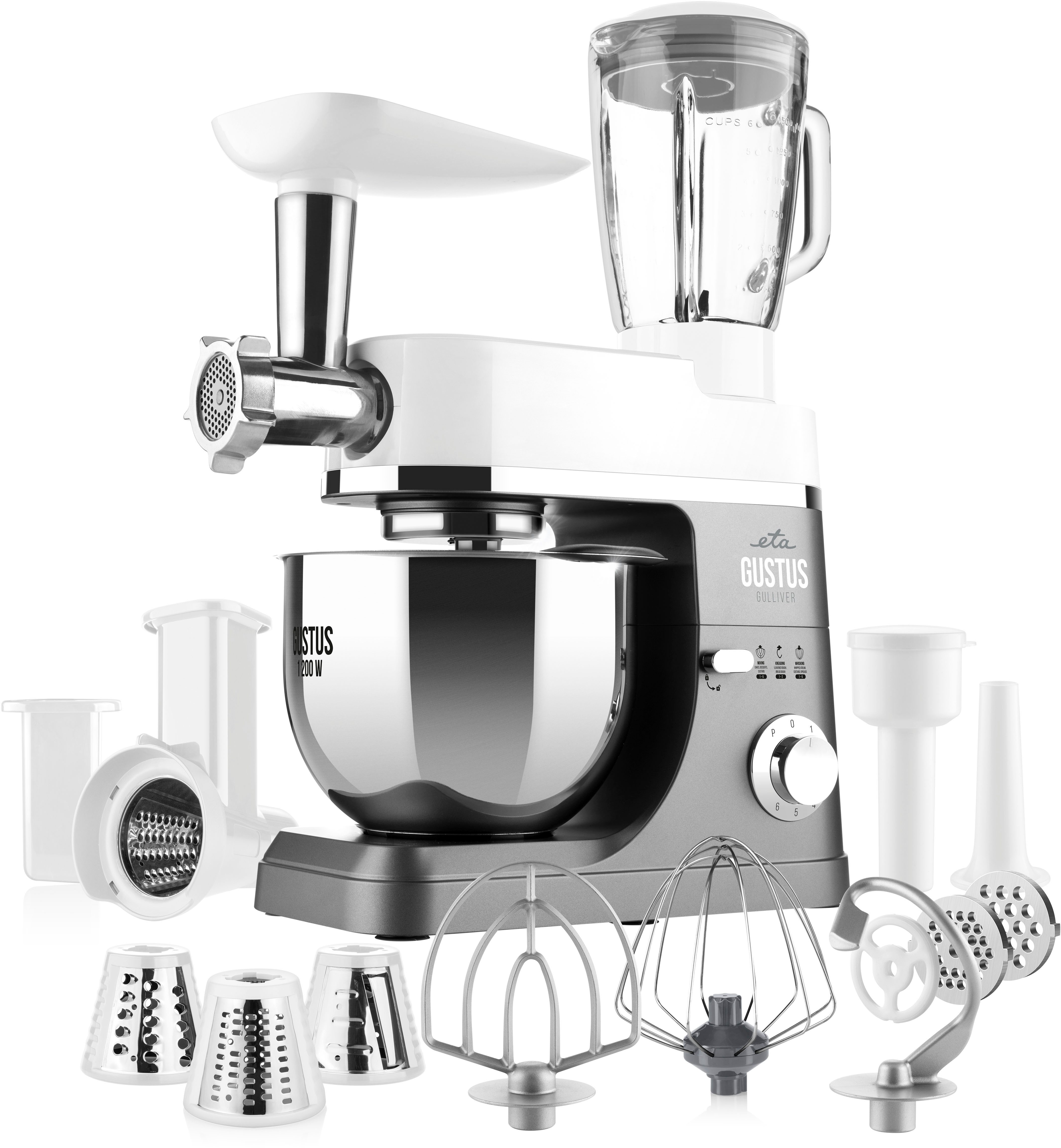 eta Küchenmaschine Gustus IV Gulliver, 1200 W, 5,5 l Schüssel