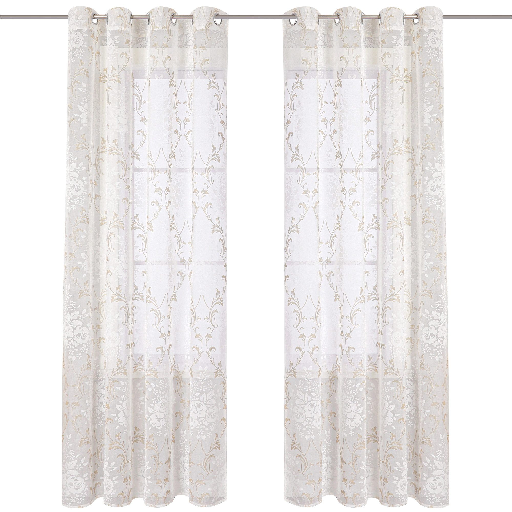 Joyswahl Vorhang (1 St), Ösen, halbtransparent, Ausbrennergualität, Halbtra günstig online kaufen