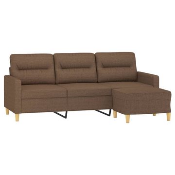 DOTMALL Sofa Gruppe Ecksofa, 3-Sitzer-Sofa mit Hocker,Robuster und stabiler Rahmen