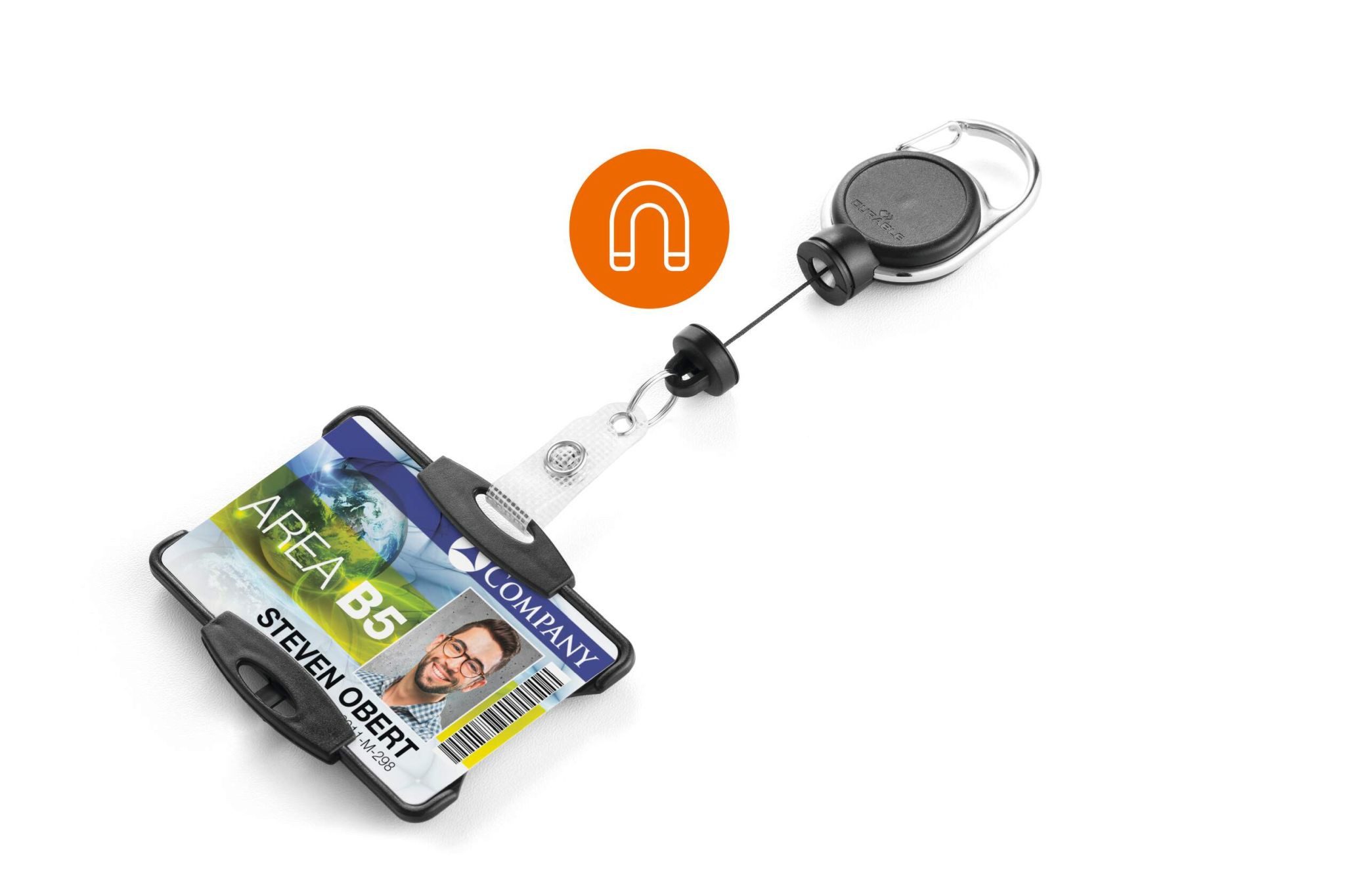 DURABLE Etui Durable Betriebsausweishalter 54x87 sw mit Jojo EXTRA STRONG