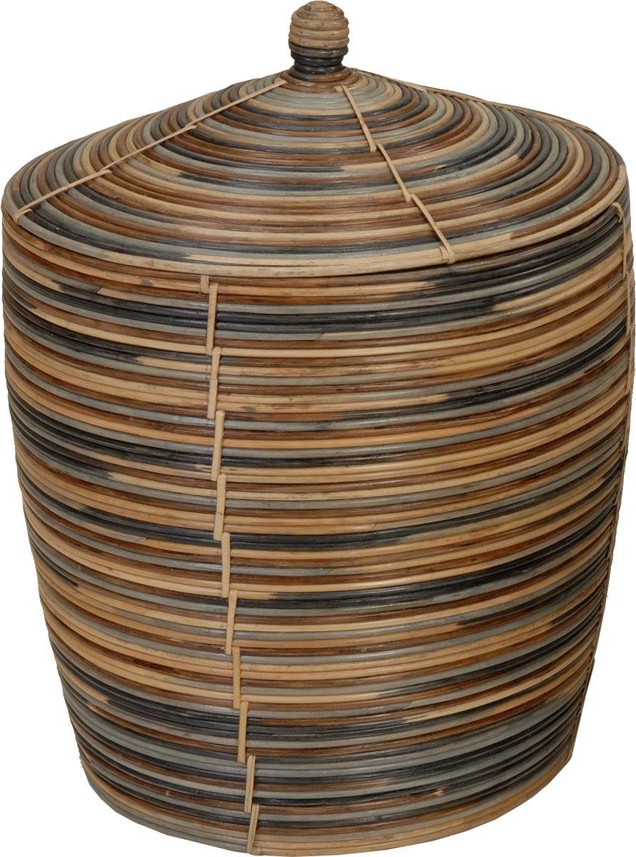 Aufbewahrungskorb Mehrfarbiger Flechtkorb Aufbewahrungskorb aus Rattan mit Deckel