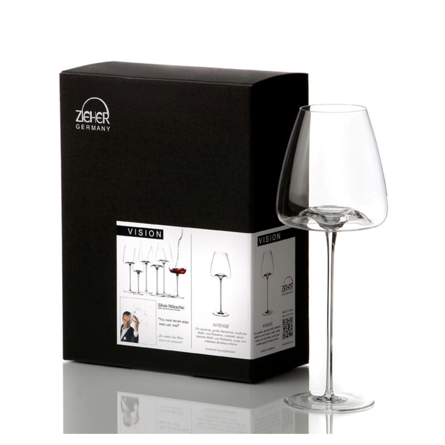 ZIEHER Weinglas Zieher Vision Intense Weinglas 2er-Set, Glas, 2er Set