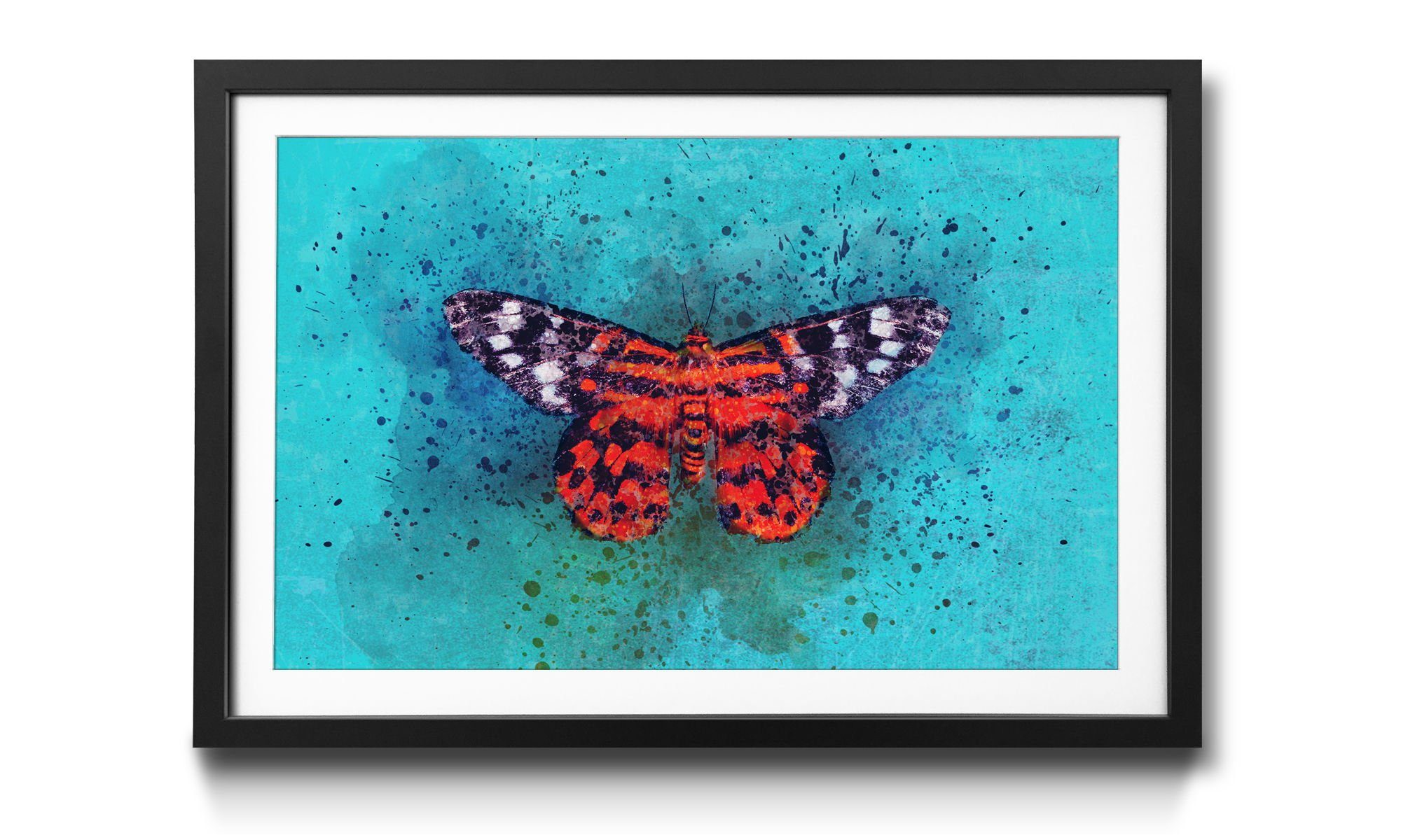 WandbilderXXL Bild mit Rahmen Colorful Friend, Schmetterling, Wandbild, in 4 Größen erhältlich