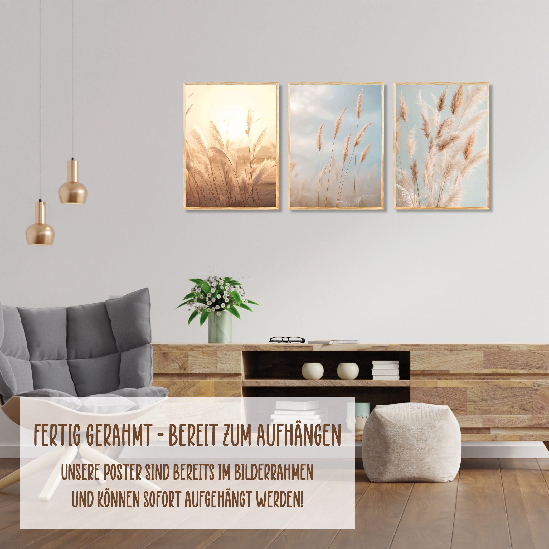 Wackadoo Living Poster Set inklusive Bilderrahmen, günstig online kaufen