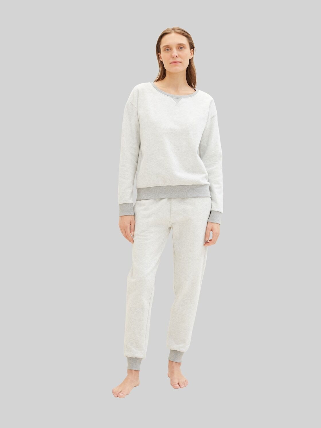 TOM TAILOR Schlafshorts Bodywear Loungewear Sweat-Hose in Melange Optik