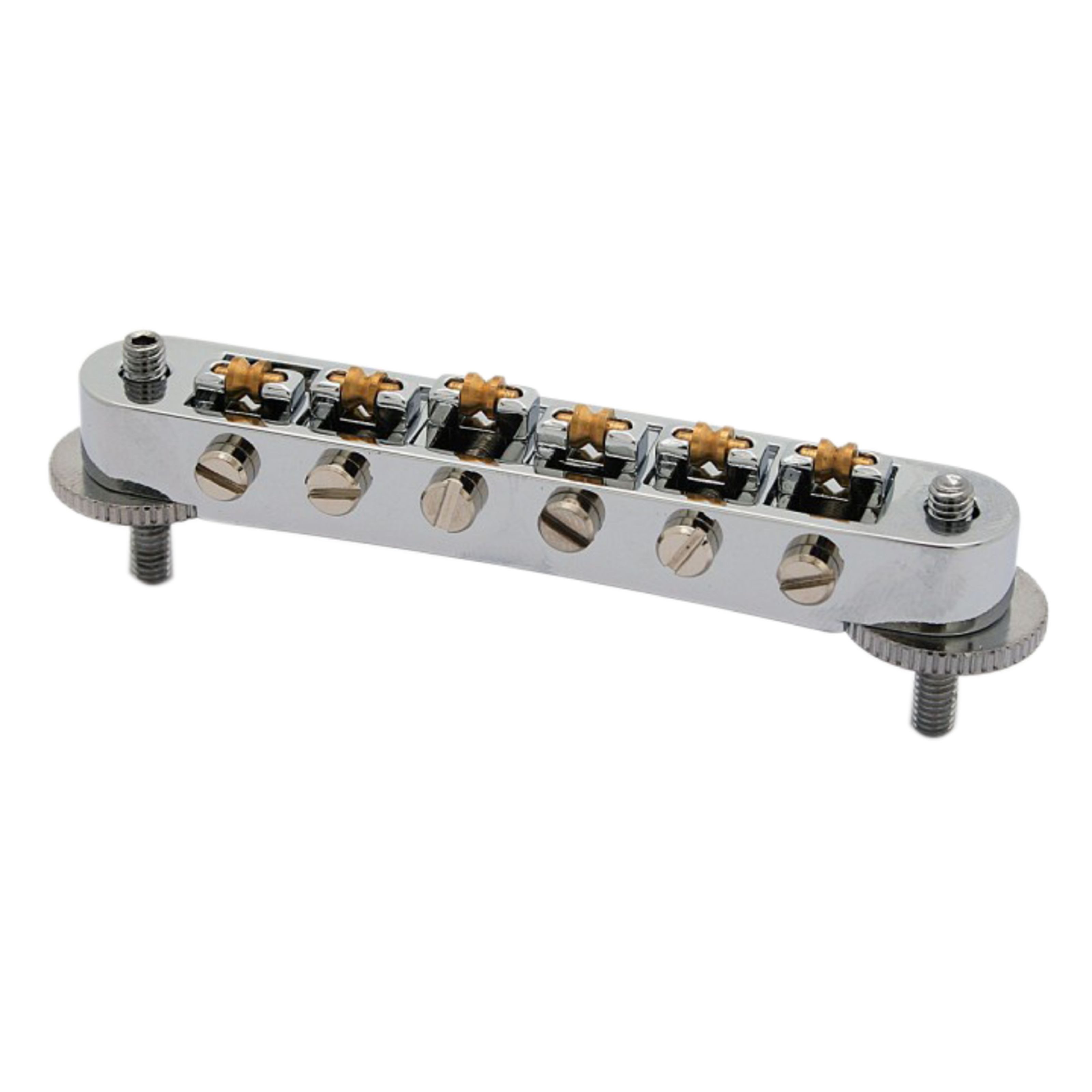 Göldo E-Gitarre, ersatzteile für Gitarren, Brücken, Stege, Saitenhalter, Tunamatic Roller Bridge 73,5mm, Chrom HW05C - Gitarren Ersatzteil