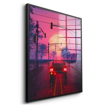 DOTCOMCANVAS® Acrylglasbild Happily Ever After - Acrylglas, Acrylglasbild Sonnenuntergang KI AI generiert digitale Kunst Wandbild