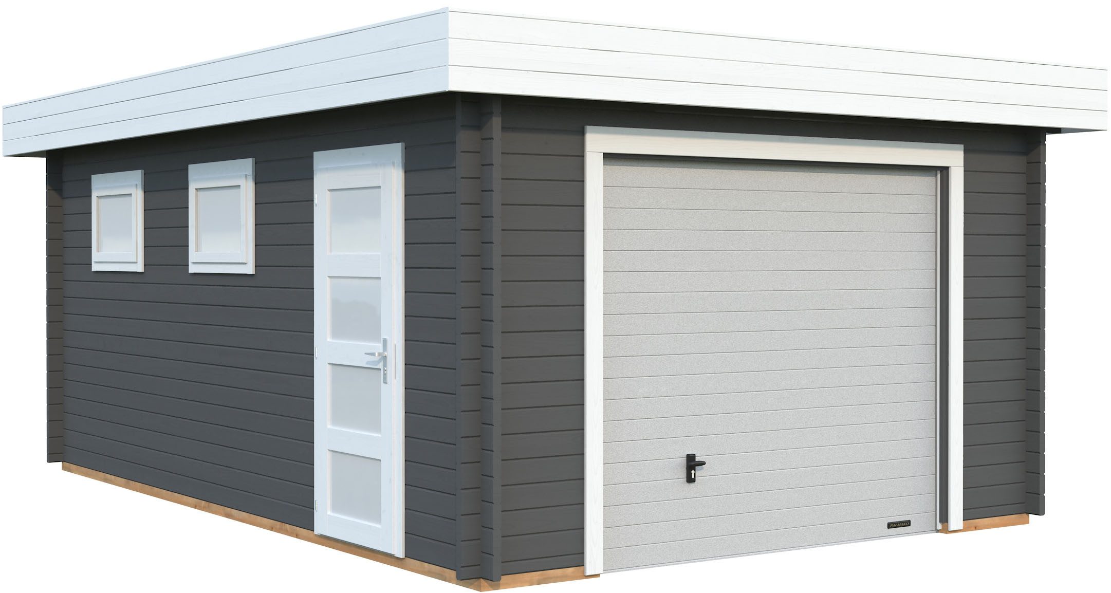 Palmako Garage Rasmus, mit Sektionaltor, BxTxH: 420x598x253 cm