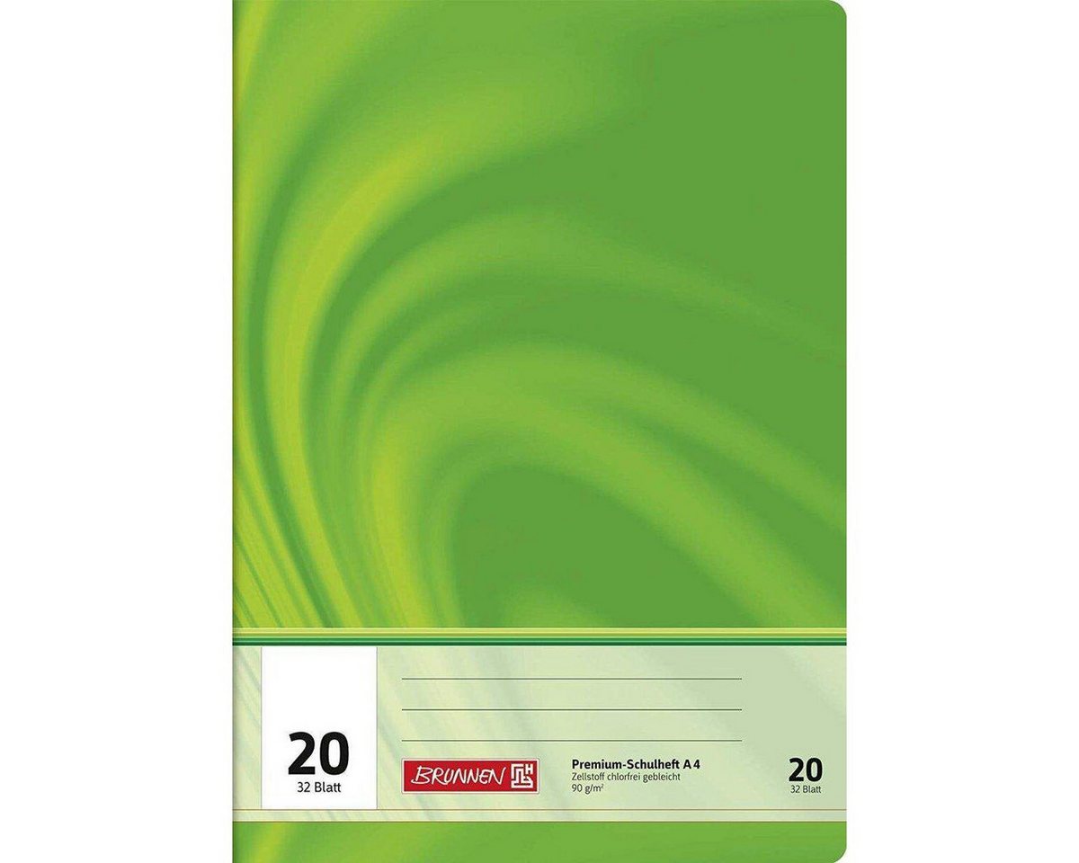 BRUNNEN Schulheft BRUNNEN Schulheft A4 Vivendi (32 Blatt, blanko, mit Linienblatt, Linea