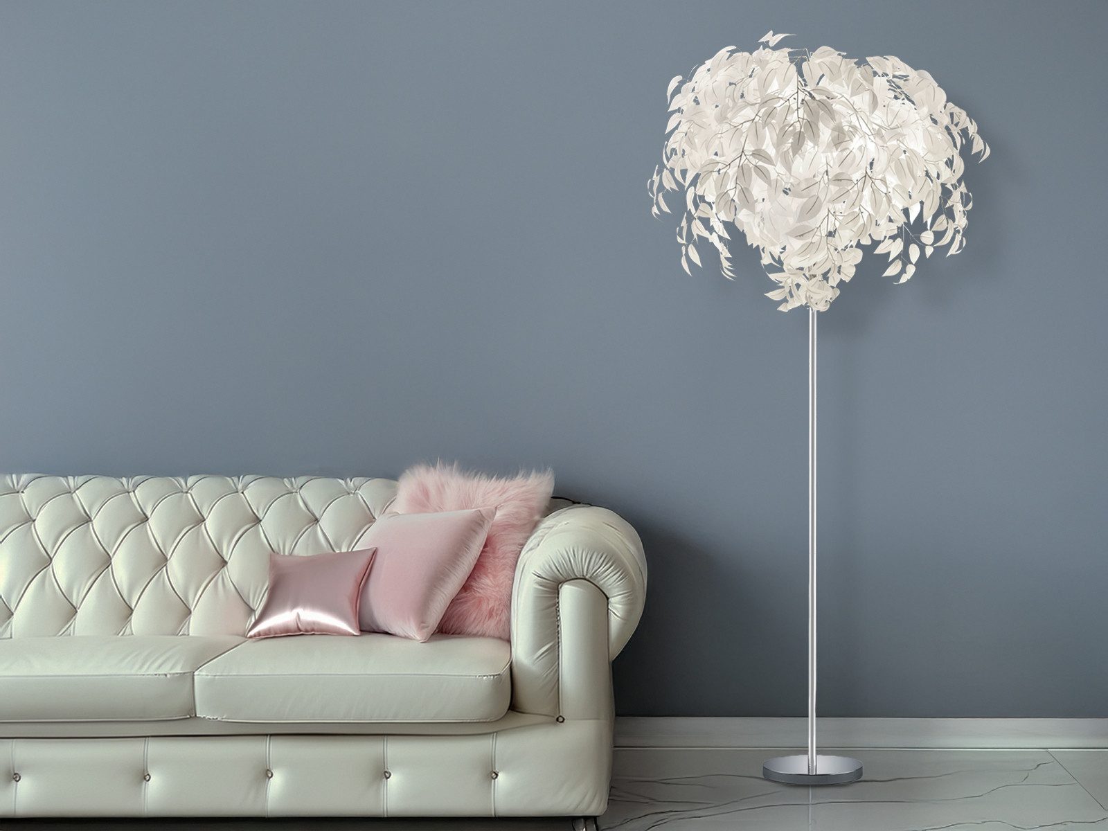 Reality Leuchten LED Stehlampe, Dimmfunktion, LED wechselbar, Warmweiß, groß-e ausgefallen-e moderne Designer-lampe skandinavisch, Höhe 180cm