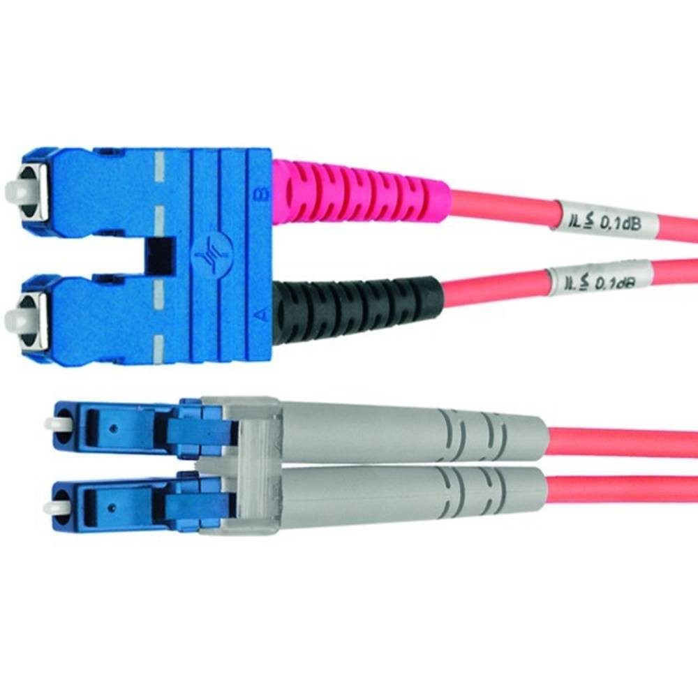 Telegärtner LWL-Kabel Duplex SC-Stecker / LC-Stecker 50/125 µ Multimode 100012290 Glasfaserkabel, Duplex