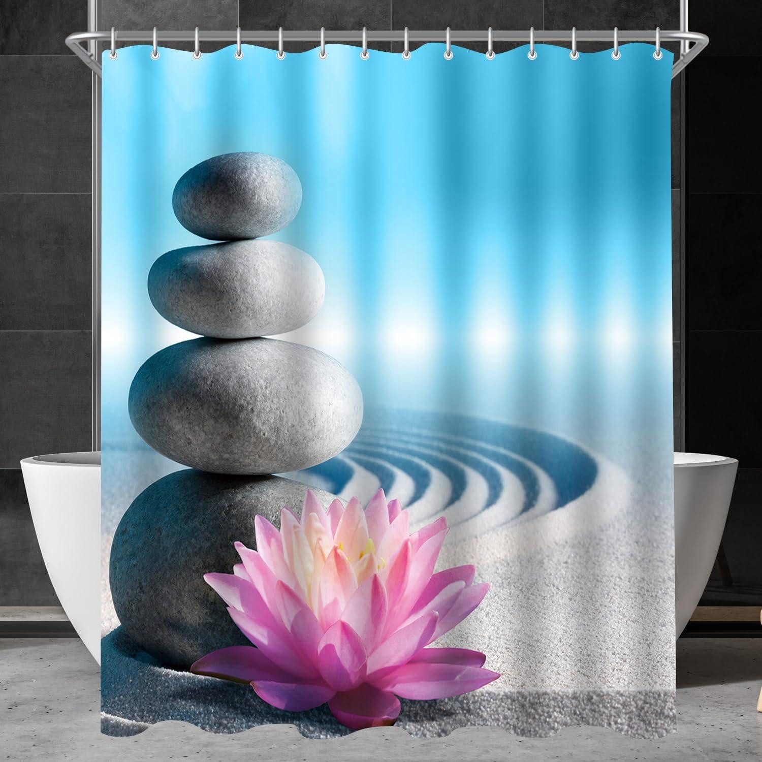 Lerores Duschvorhang Duschvorhang 240x200 cm Kieswüste günstig online kaufen