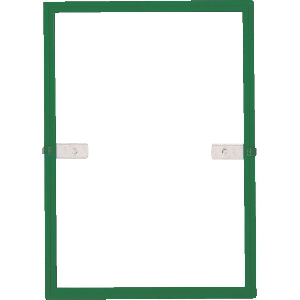 König Werbeanlagen Zeitungsständer Kunststoffrahmen, grün, für laminierte A4 Formate, mit Befestigungsmaterial