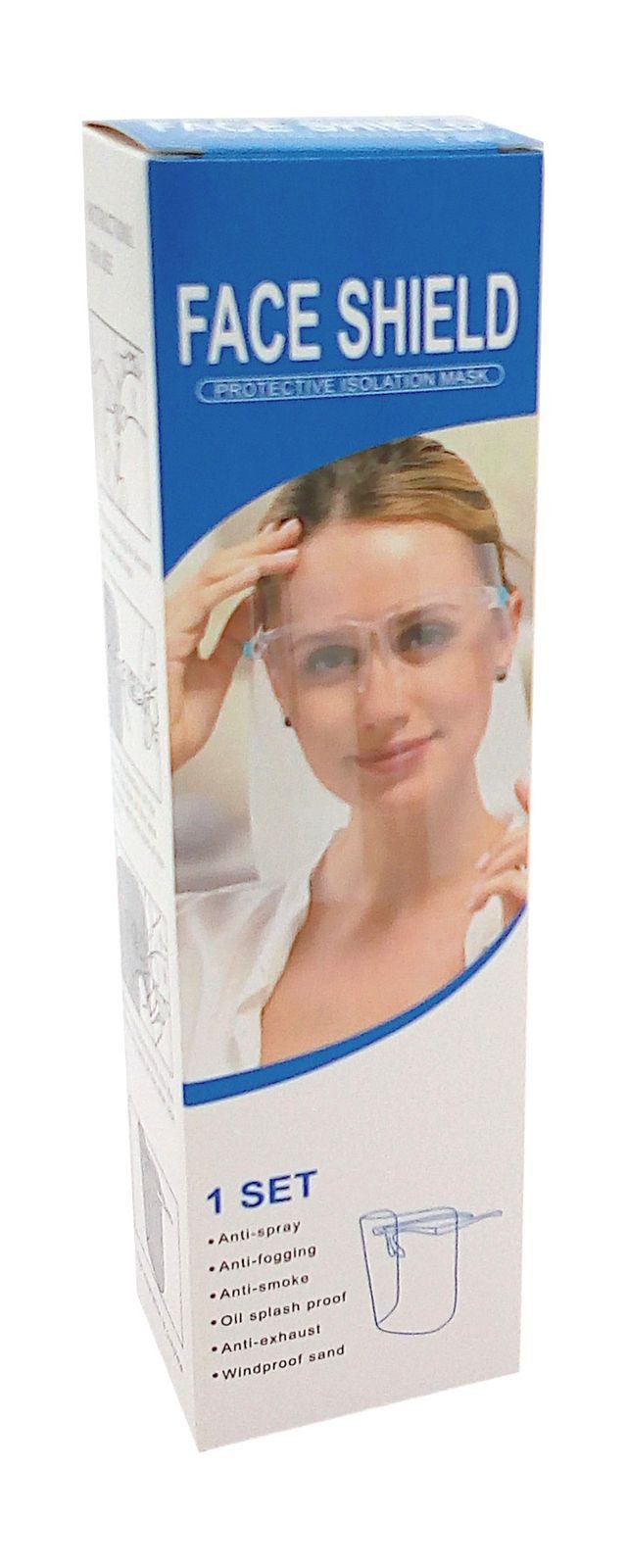 BURI Arbeitsschutzbrille Gesichtsschutz Visier mit Brillengestell Schutzschild Schutzschirm