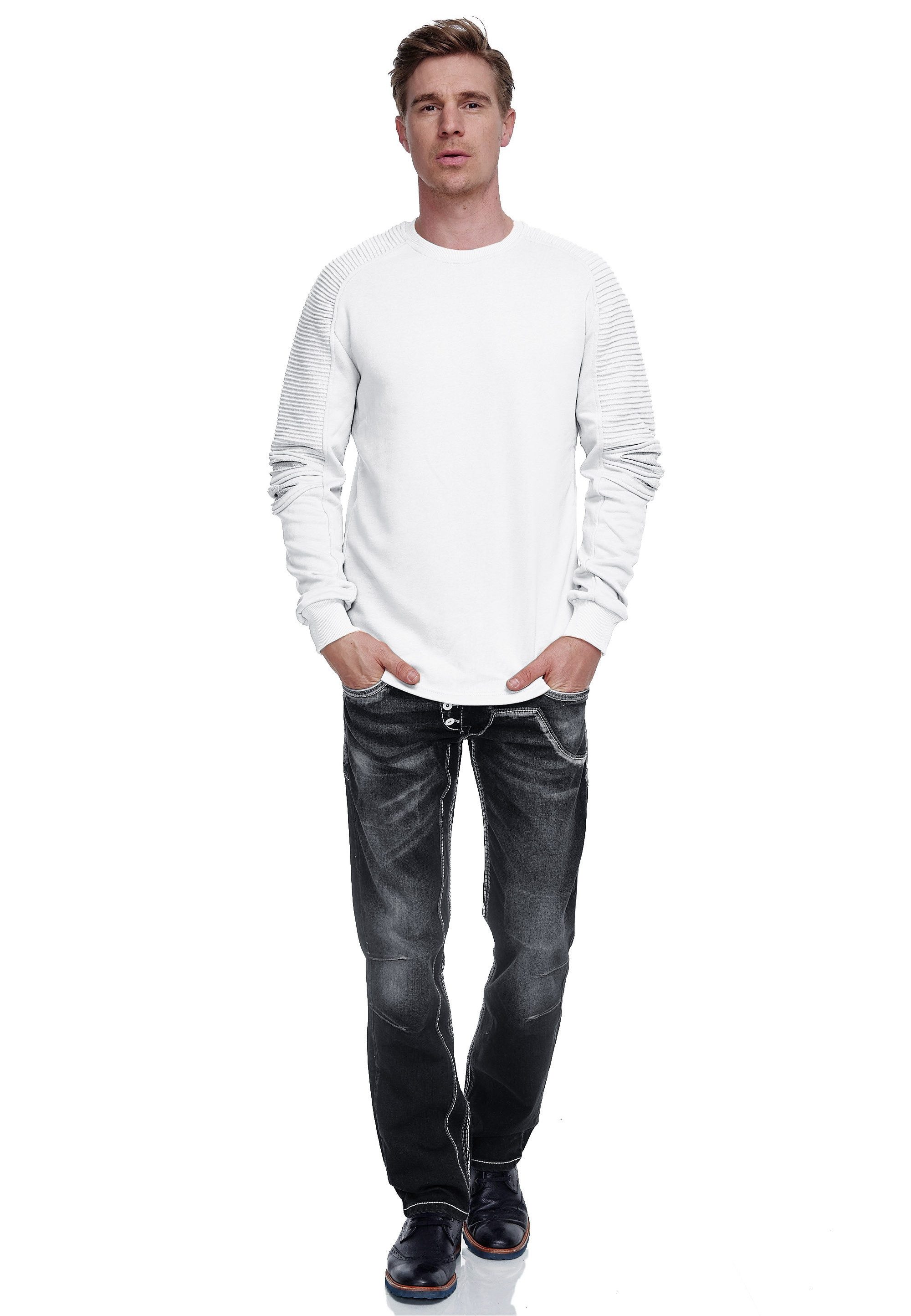 Rusty Neal Sweatshirt, mit geripptem Ärmeldesign günstig online kaufen