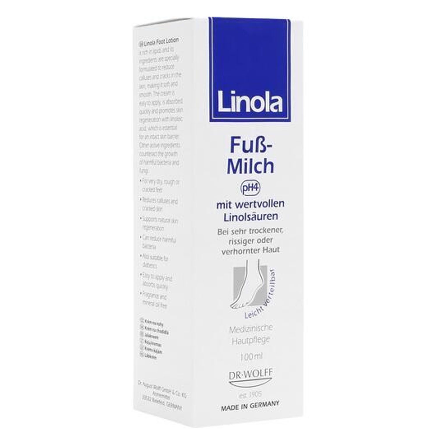 Linola Fußcreme Fuß-Milch 100ml PZN 04412573