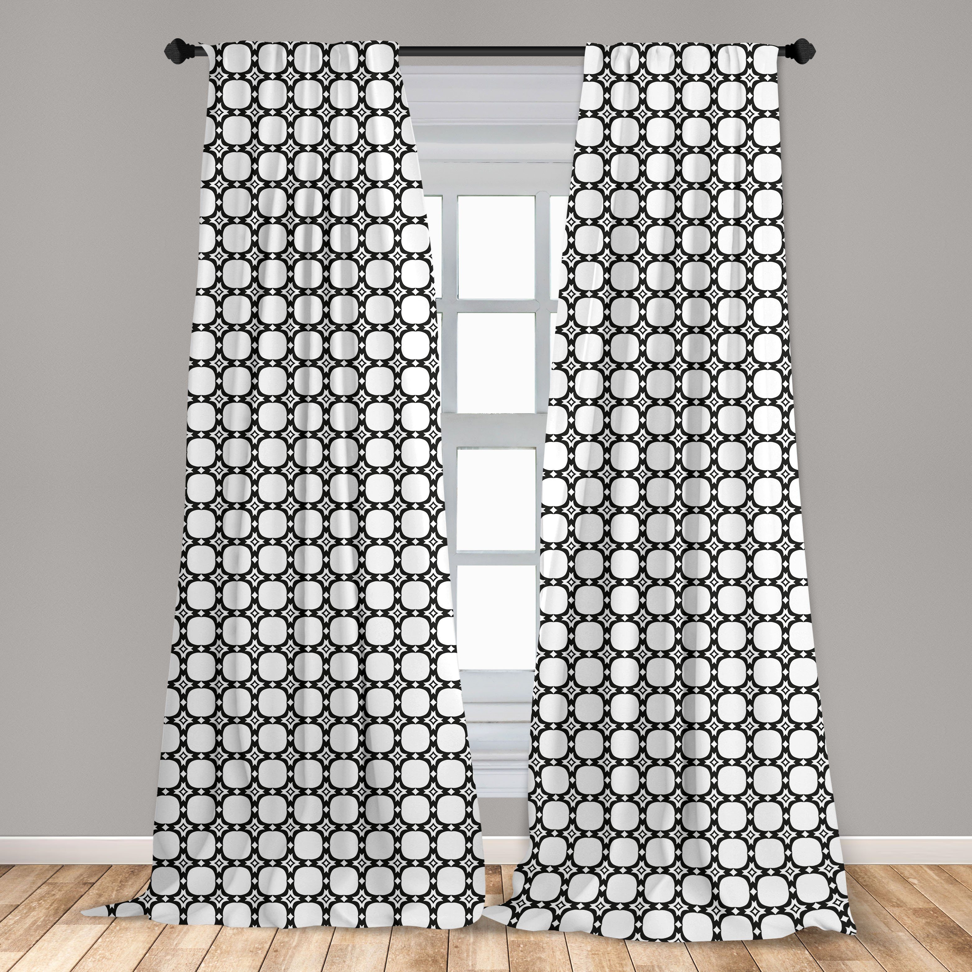 Microfaser, Abakuhaus, Wohnzimmer Dekor, Schlafzimmer Klassische Vorhang für Abstrakt Simplistic Print Gardine
