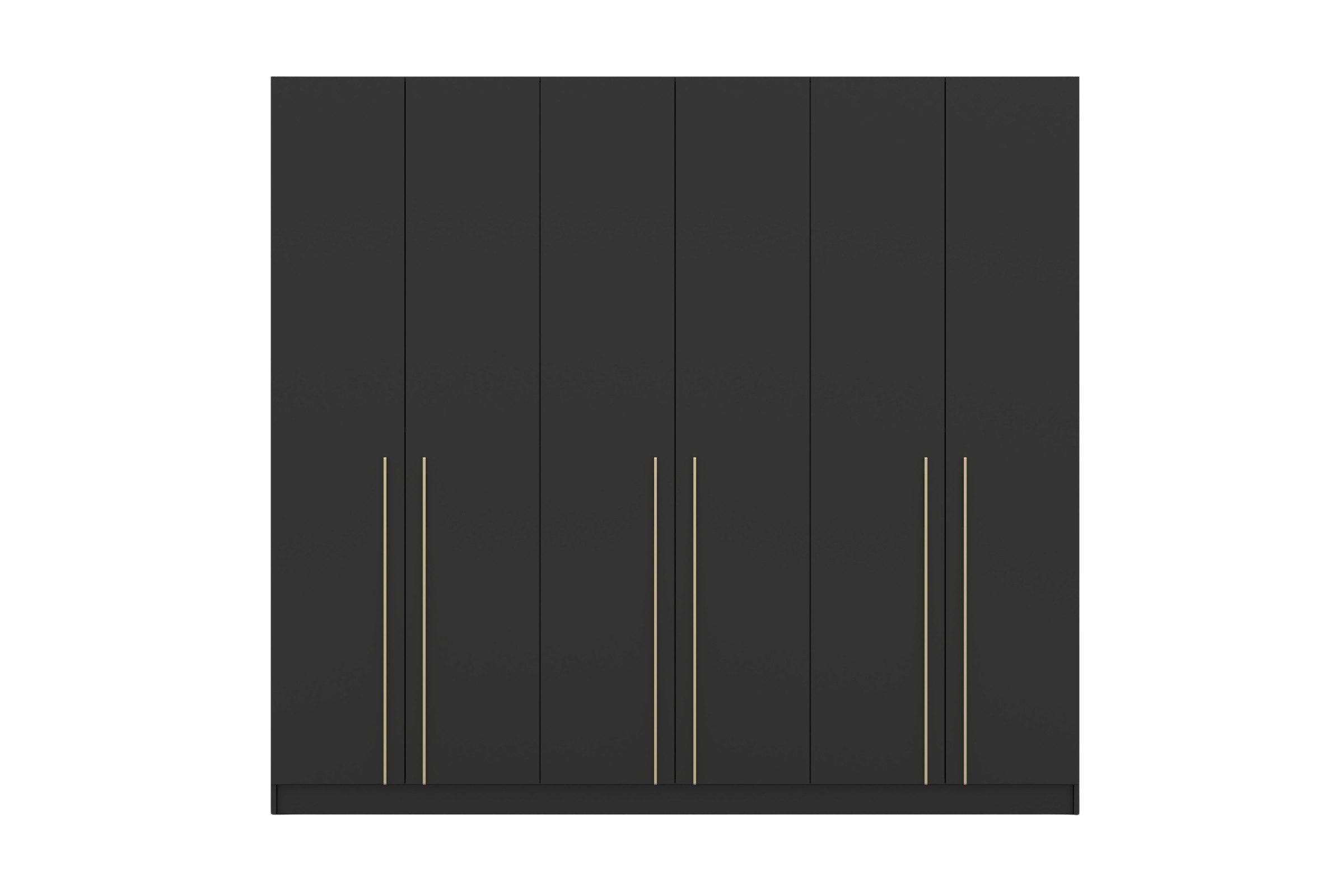 Deine Möbel 24 Kleiderschrank MIRELO 6-türig Drehtürenschrank mit goldfarbe günstig online kaufen