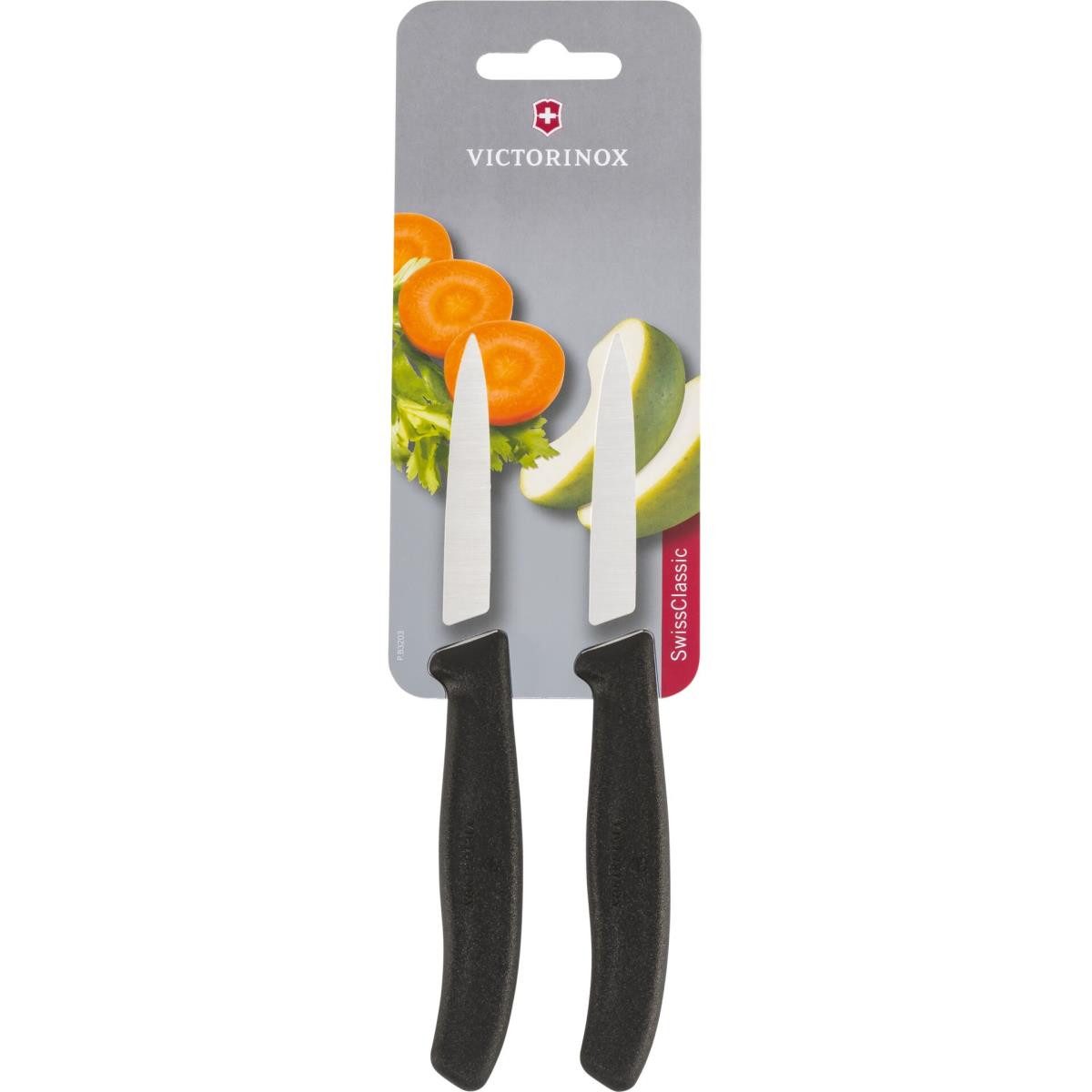 Allzweckmesser Victorinox Gemüsemesser SwissClassic schwarz 2 Stück auf Blister