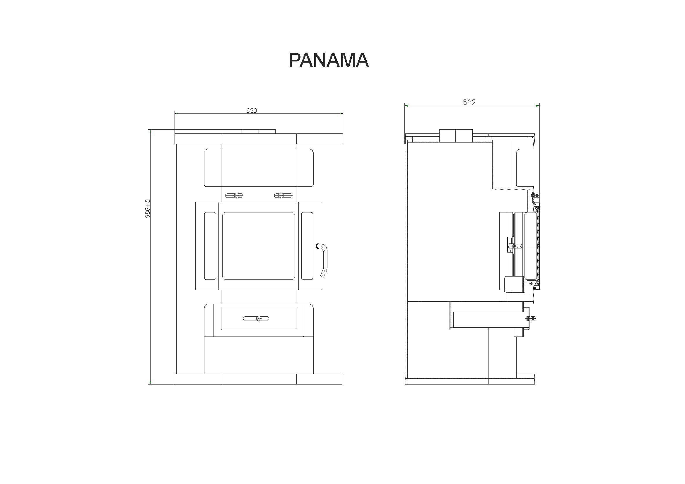 Victoria 05 Kaminofen Panama schwarz, 9,00 kW