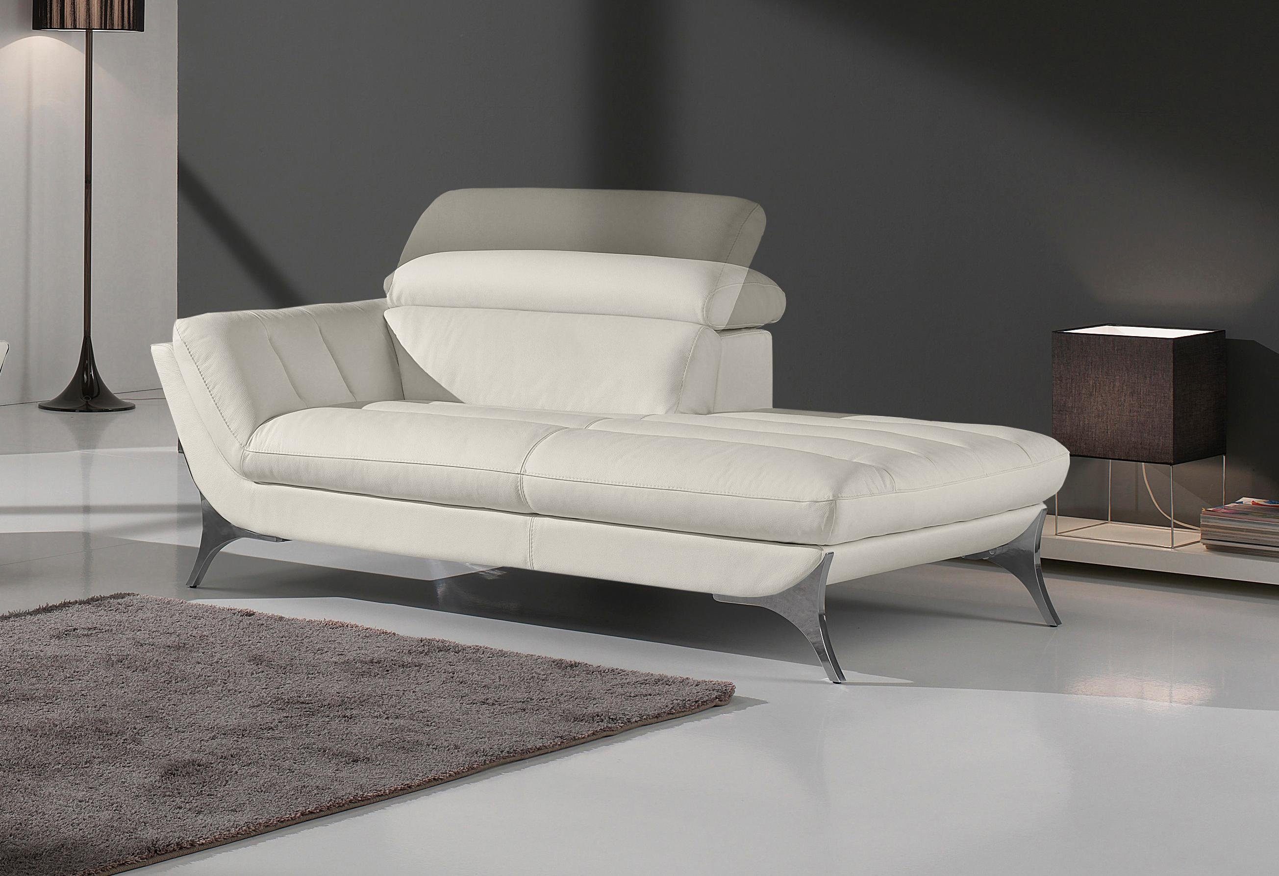 Egoitaliano Recamiere Sueli, extravagantes Design und erstklassiger Sitzkomfort, Solitärmöbel, hochwertiger Lederbezug, inklusive Kopfteilverstellung