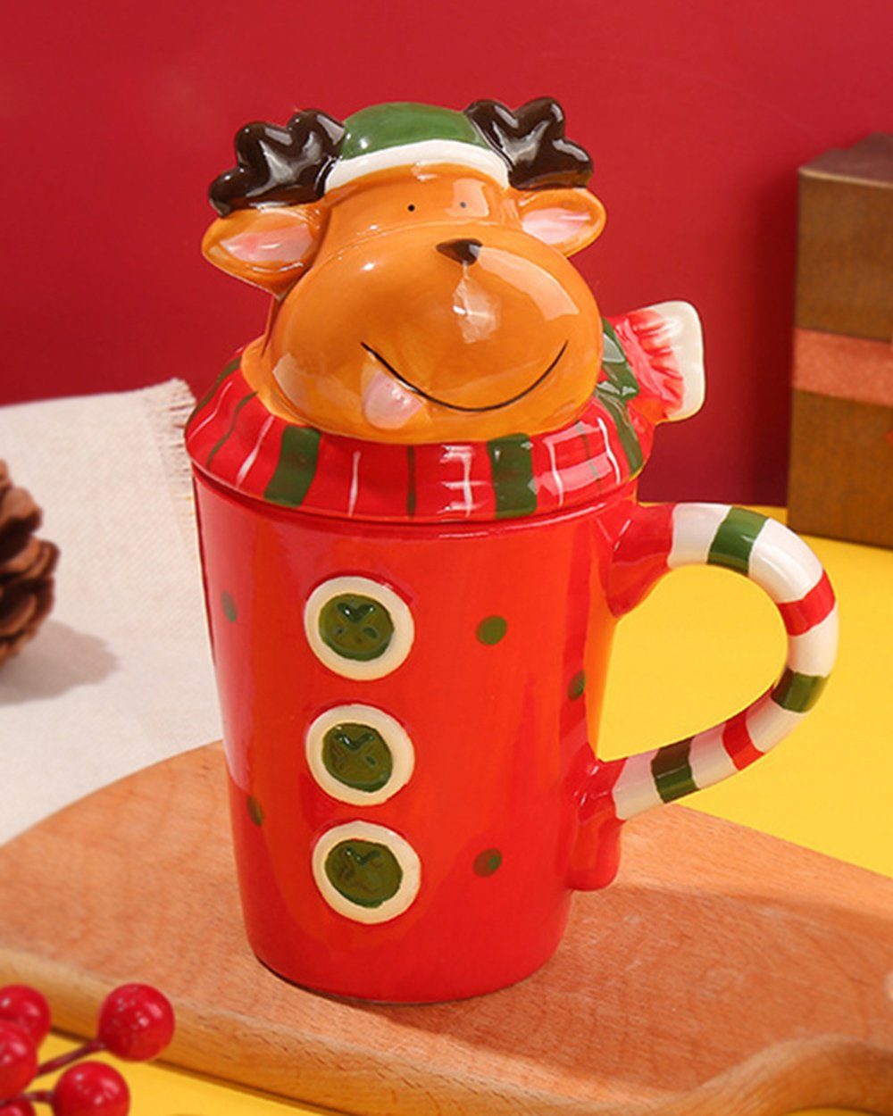 Deckel Dekorative mit Kinder Weihnachtsgeschenk, Tasse, Kaffeetasse Becher