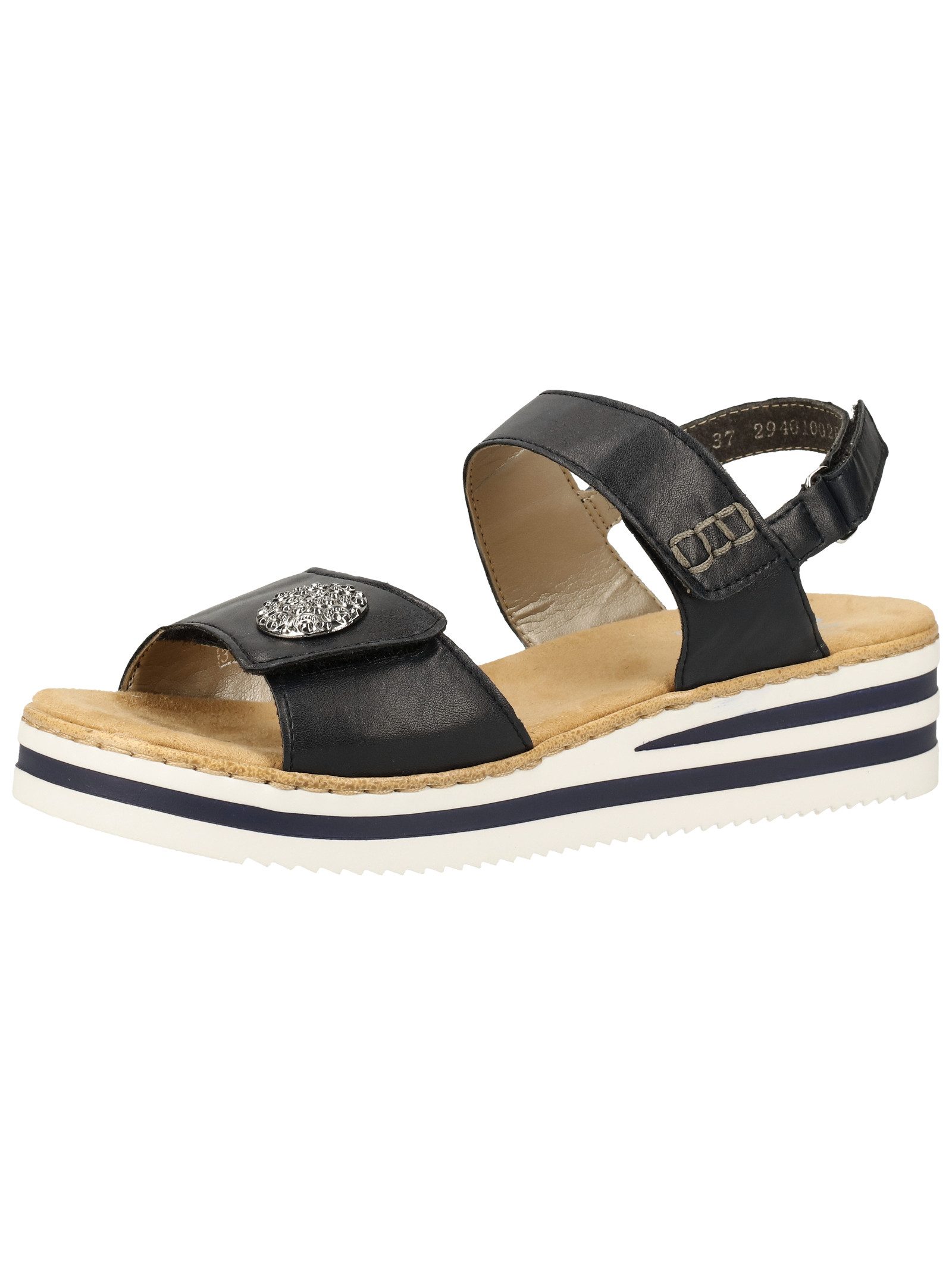 Rieker Sandalen Lederimitat . Keilsandalette