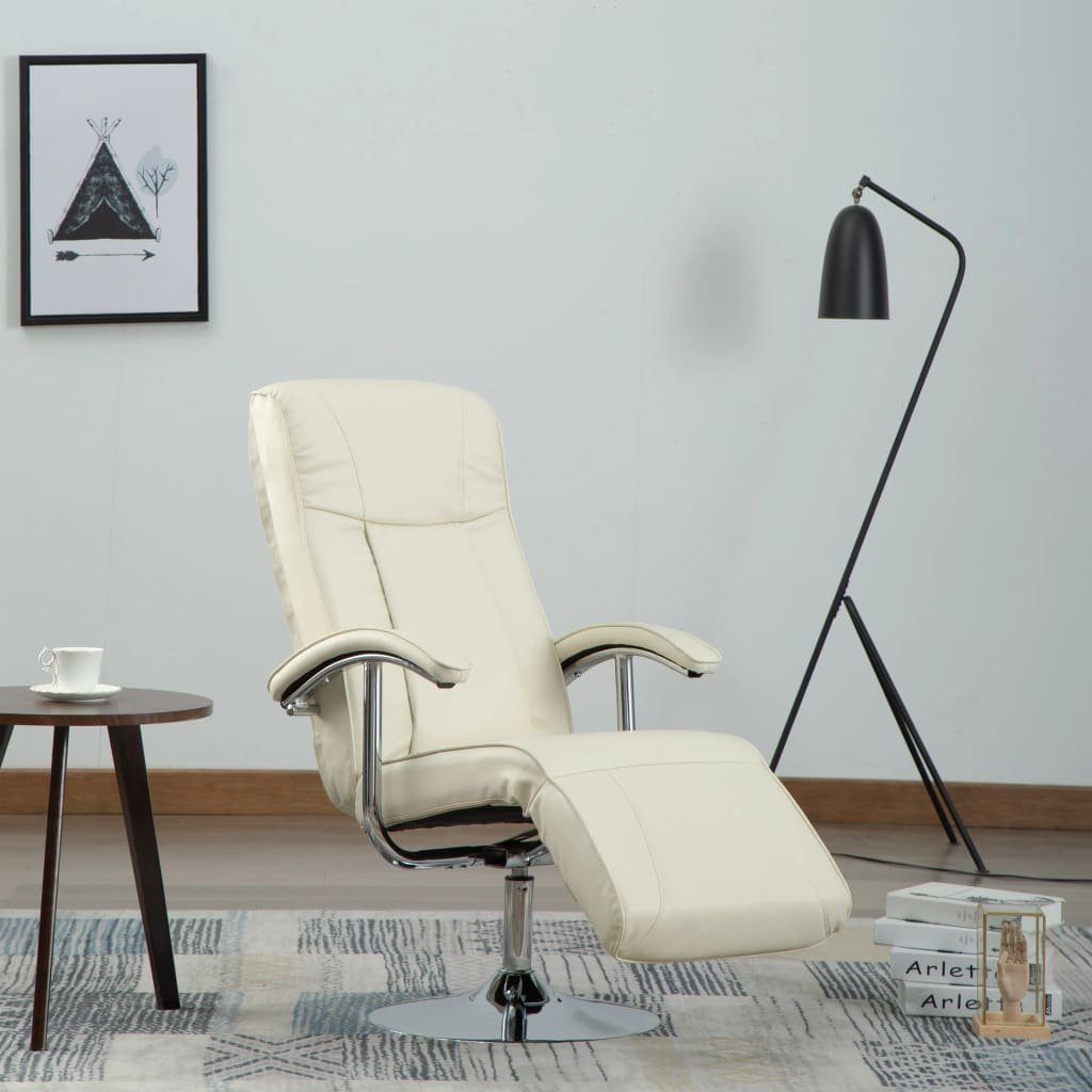 DOTMALL Relaxsessel Kunstleder, Creme drehbar TV-Sessel 1-St), Ohrensessel 360° (Set