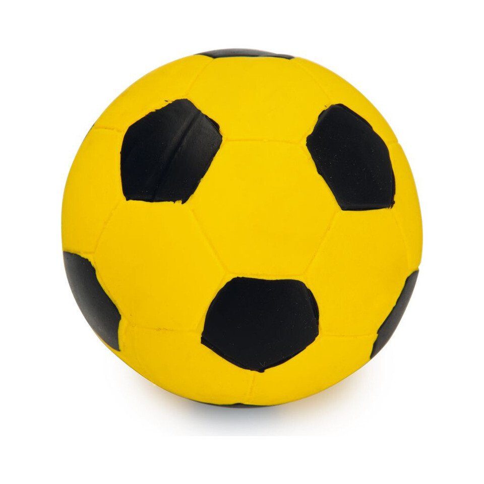 Beeztees Tierball Hundespielzeug Fußball schwarz/gelb