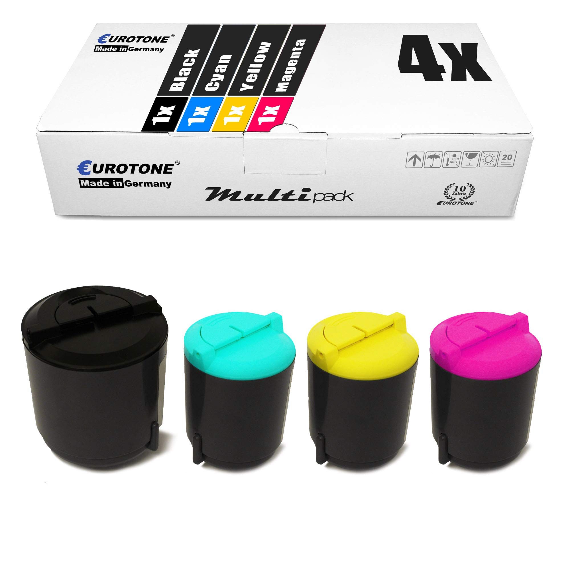 Eurotone Tonerkartusche 4X Eurotone Toner für Samsung CLX 2160 3160 FN N ersetzt CLP-300A, (Multipack, 4-St., 4-teiliges Set), Kompatibel, sofort einsatzbereit