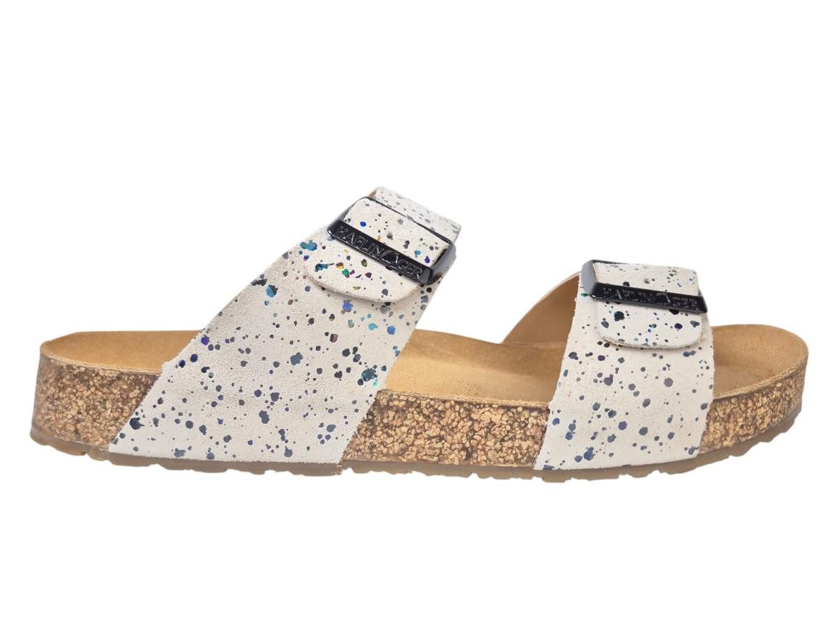 Haflinger Bio Andrea panna speckle Pantolette