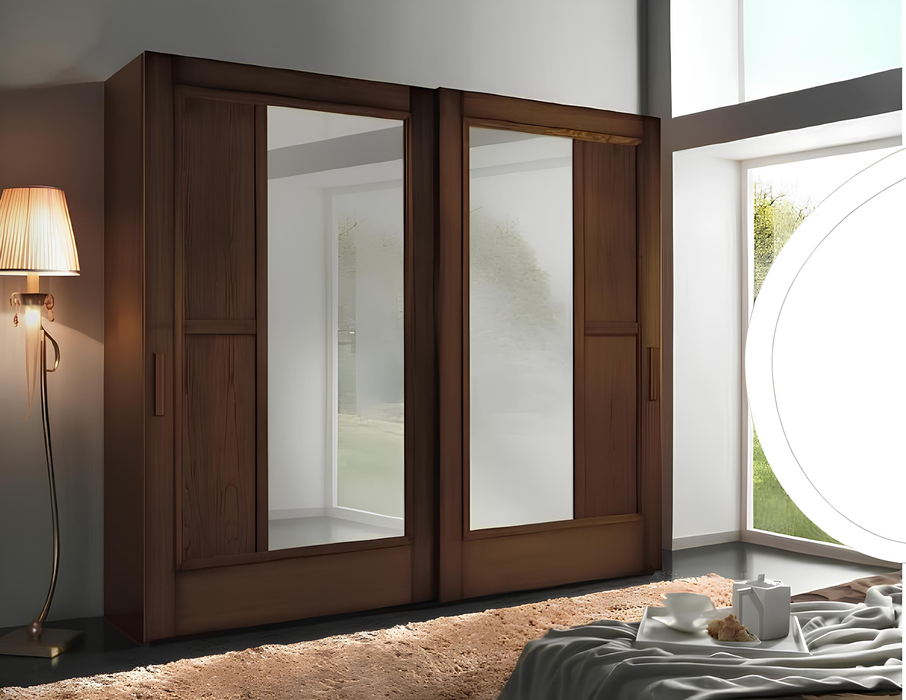 Kleiderschrank Schwebetüren-Schrank aus hochwertigem Holz im modernen Design
