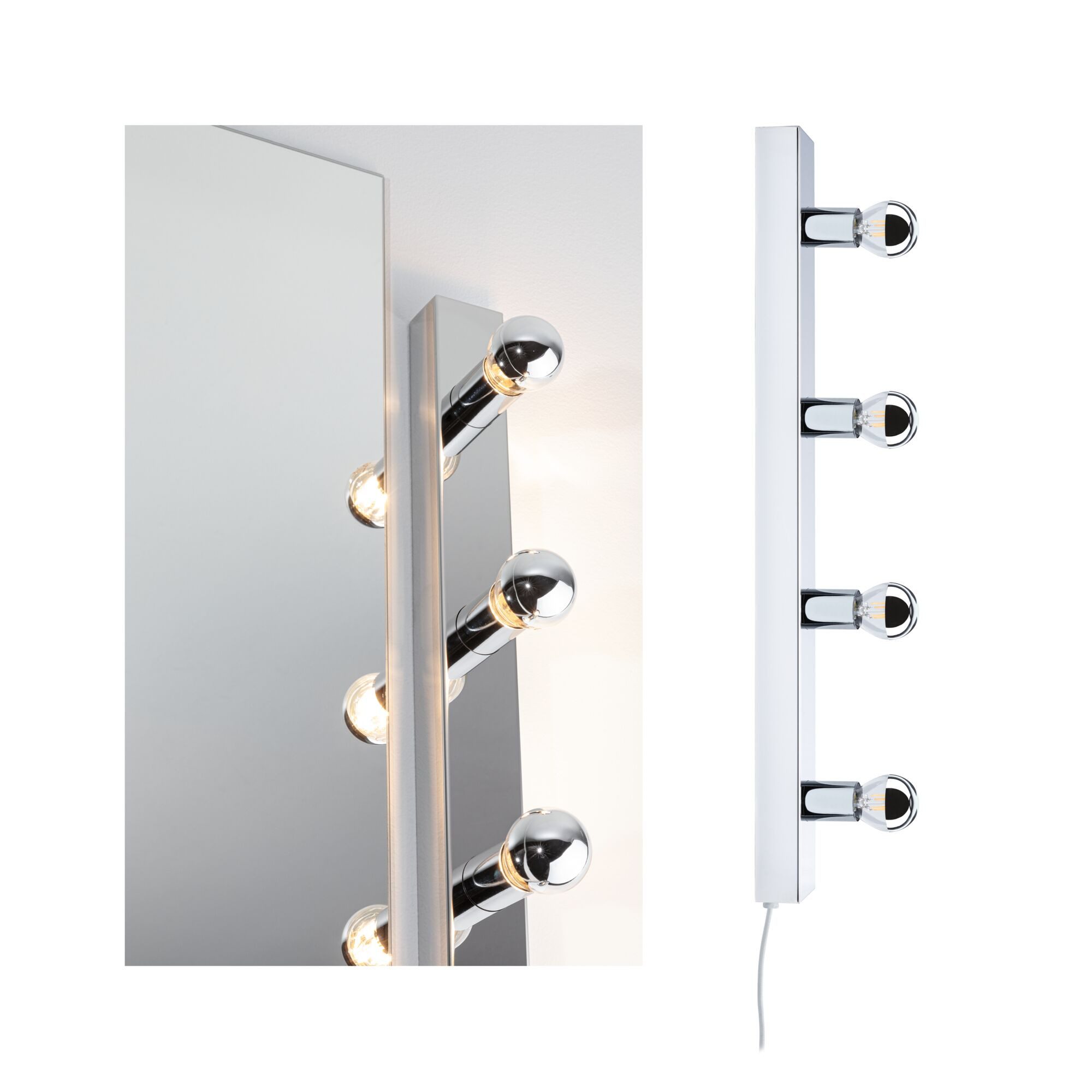 Paulmann LED Spiegelleuchte Set Spiegelleuchte Regula II inkl. Leuchtmittel 4-flammig E14 2700K 4x