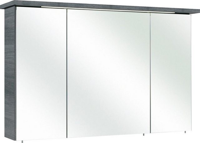 PELIPAL Spiegelschrank »Quickset 328« Breite 115 cm, 3-türig, eingelassene LED-Beleuchtung, Schalter-/Steckdosenbox, Türdämpfer-Otto
