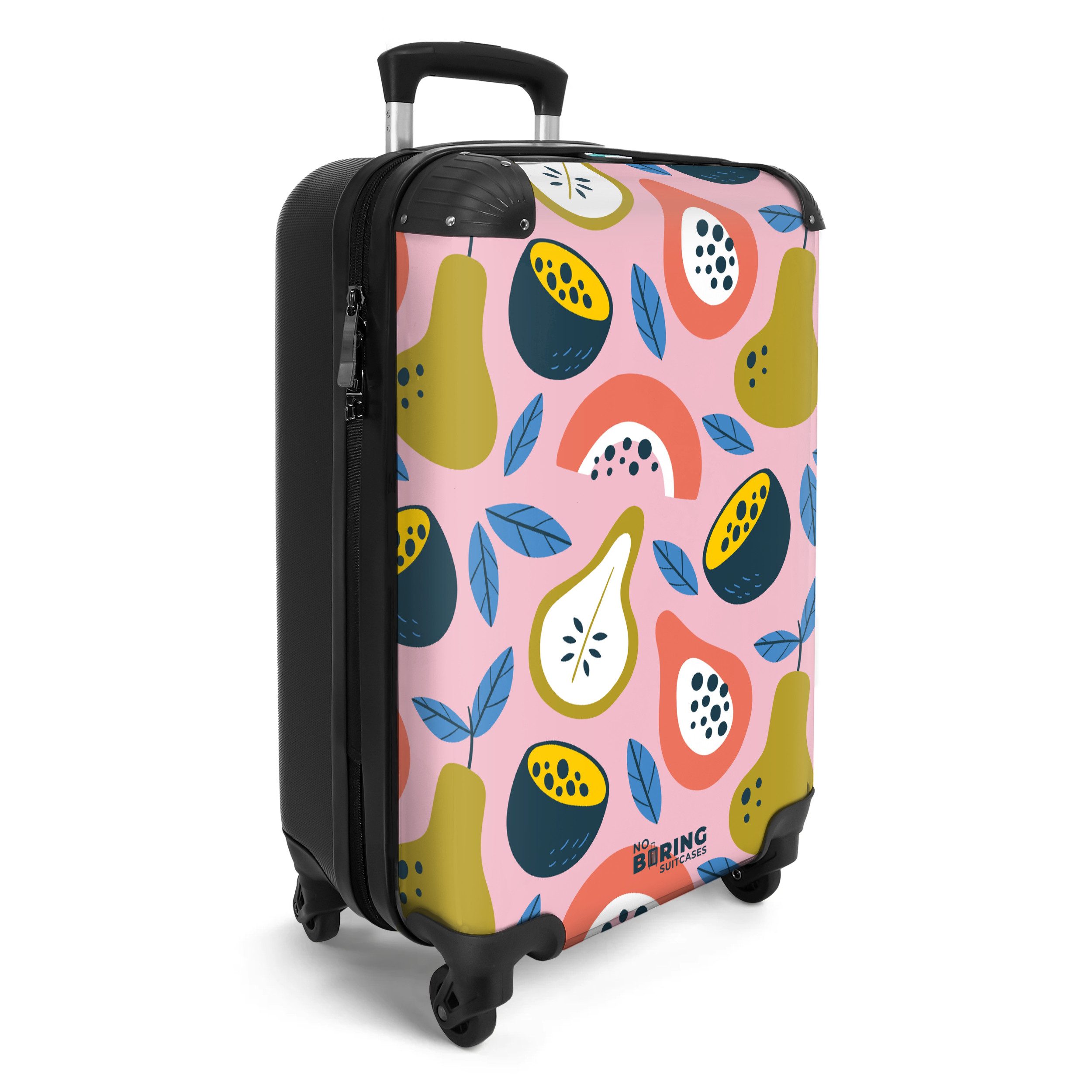 NoBoringSuitcases.com© Hartschalen-Trolley Tropische Früchte Muster mit günstig online kaufen