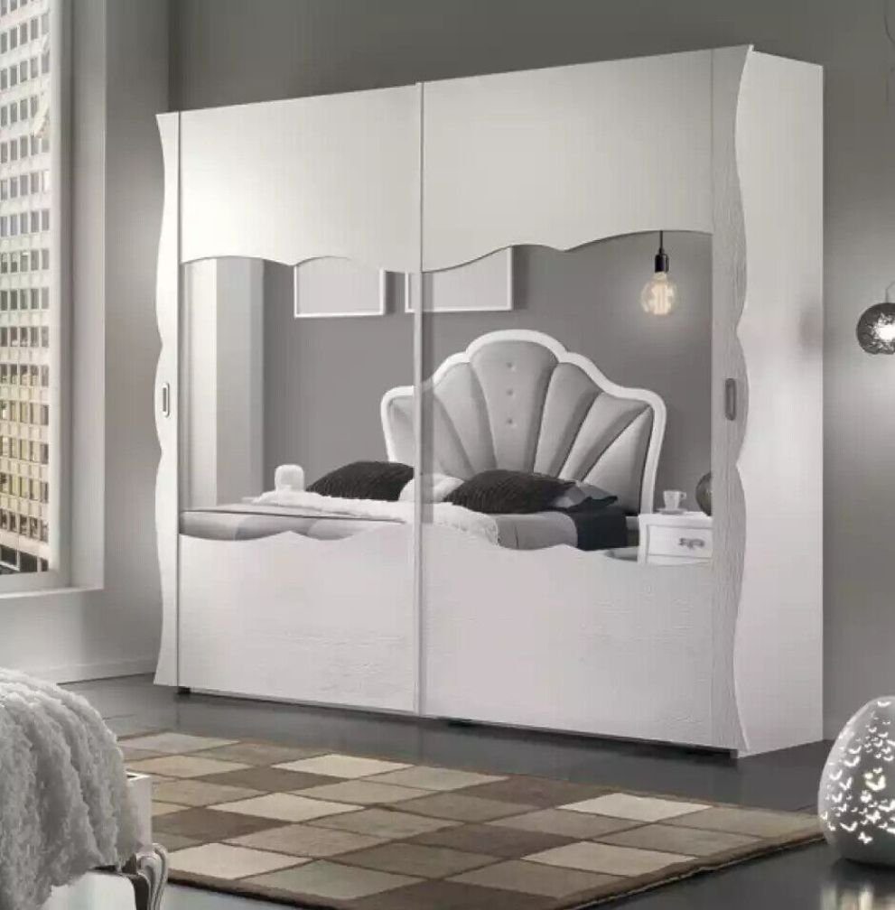 JVmoebel Kleiderschrank Grau Kleiderschrank Italienische Stil Möbel Schlafzimmer Schrank (1-St., Kleiderschrank) Made in Italy