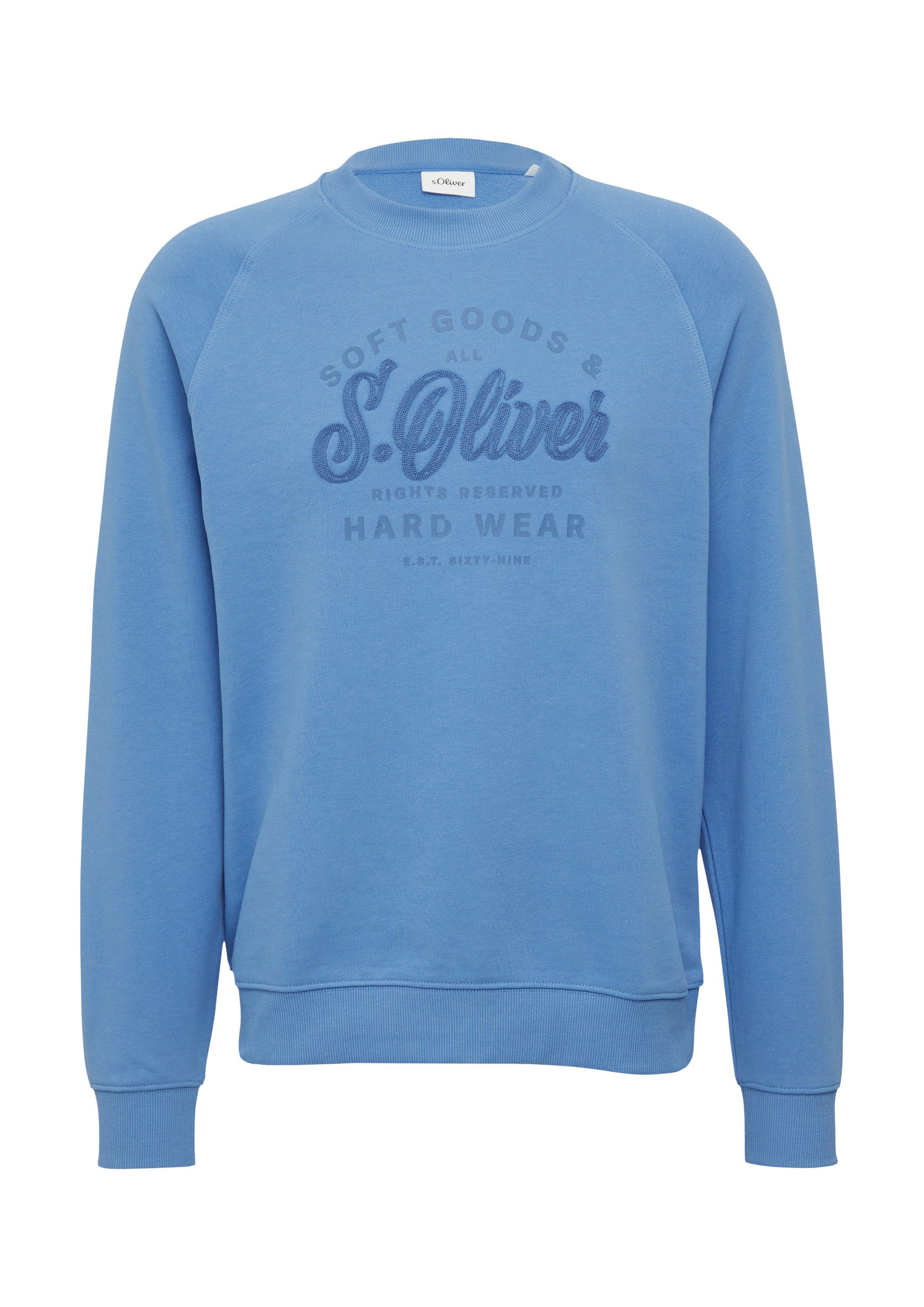 s.Oliver Sweatshirt Sweatshirt Sweatshirt mit Logo-Stickerei und Raglanärme günstig online kaufen