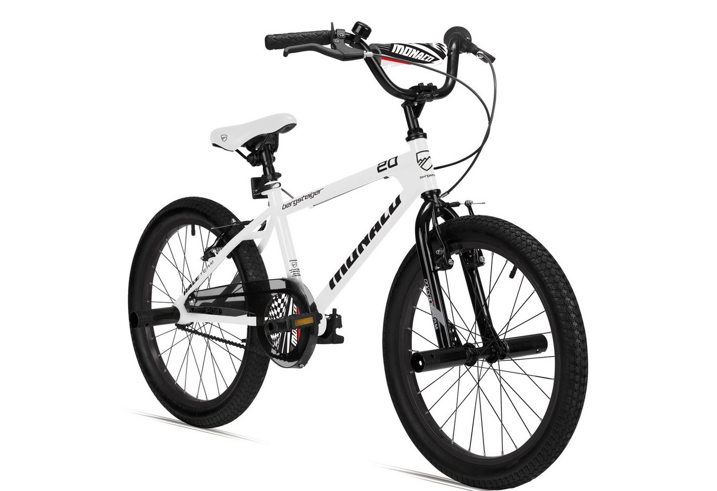 bergsteiger Kinderfahrrad Monaco 20 Zoll BMX, geeignet für 6 - 9 Jahre, Mädchen, Jungen, 1 Gang, V-Brakes
